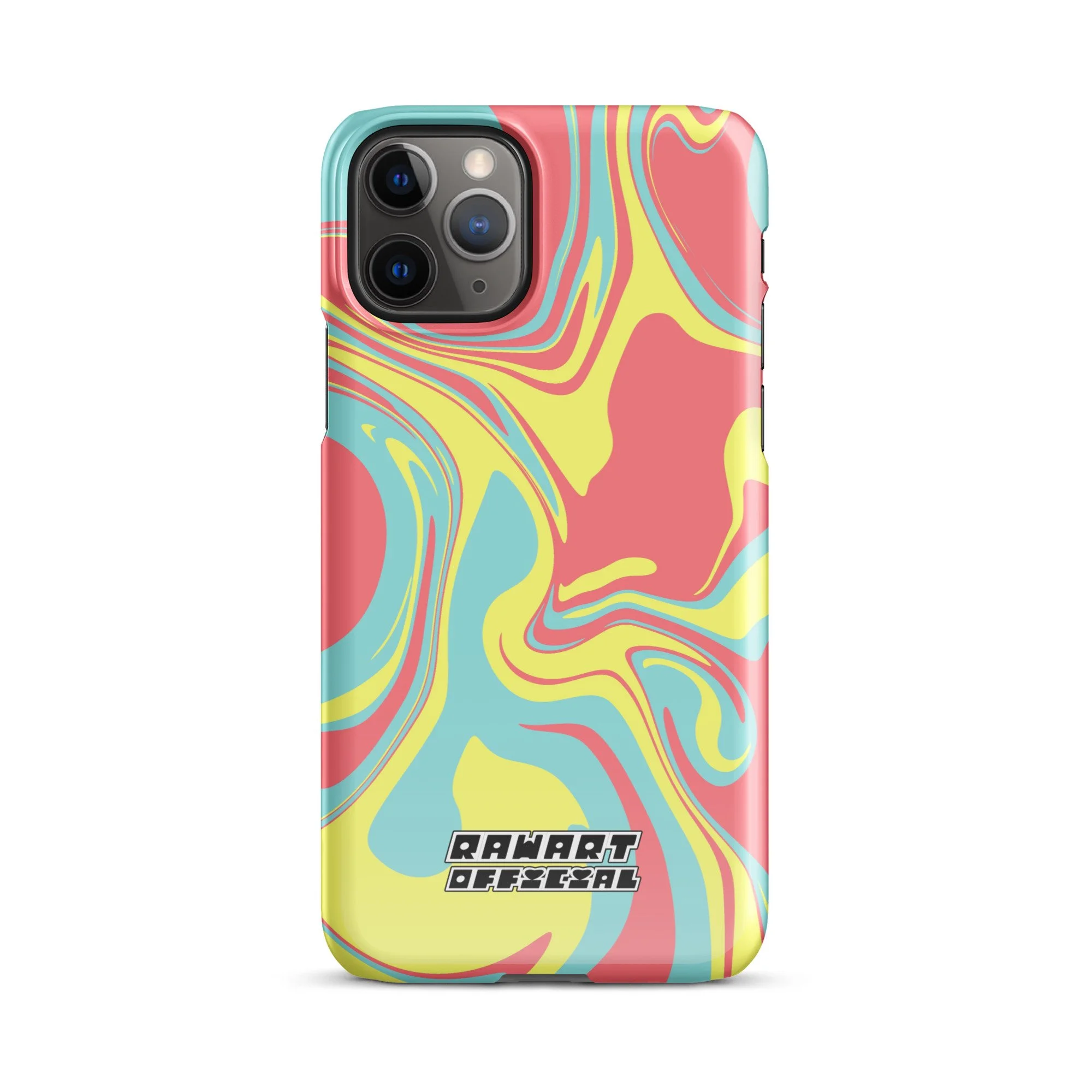 🌈💛 “Groovy Wave” iPhone® Snap Case │ Pastel Rainbow Y2K Swirl Cover 💗🌈 - POP ARTIST @RAWARTOFFICIAL