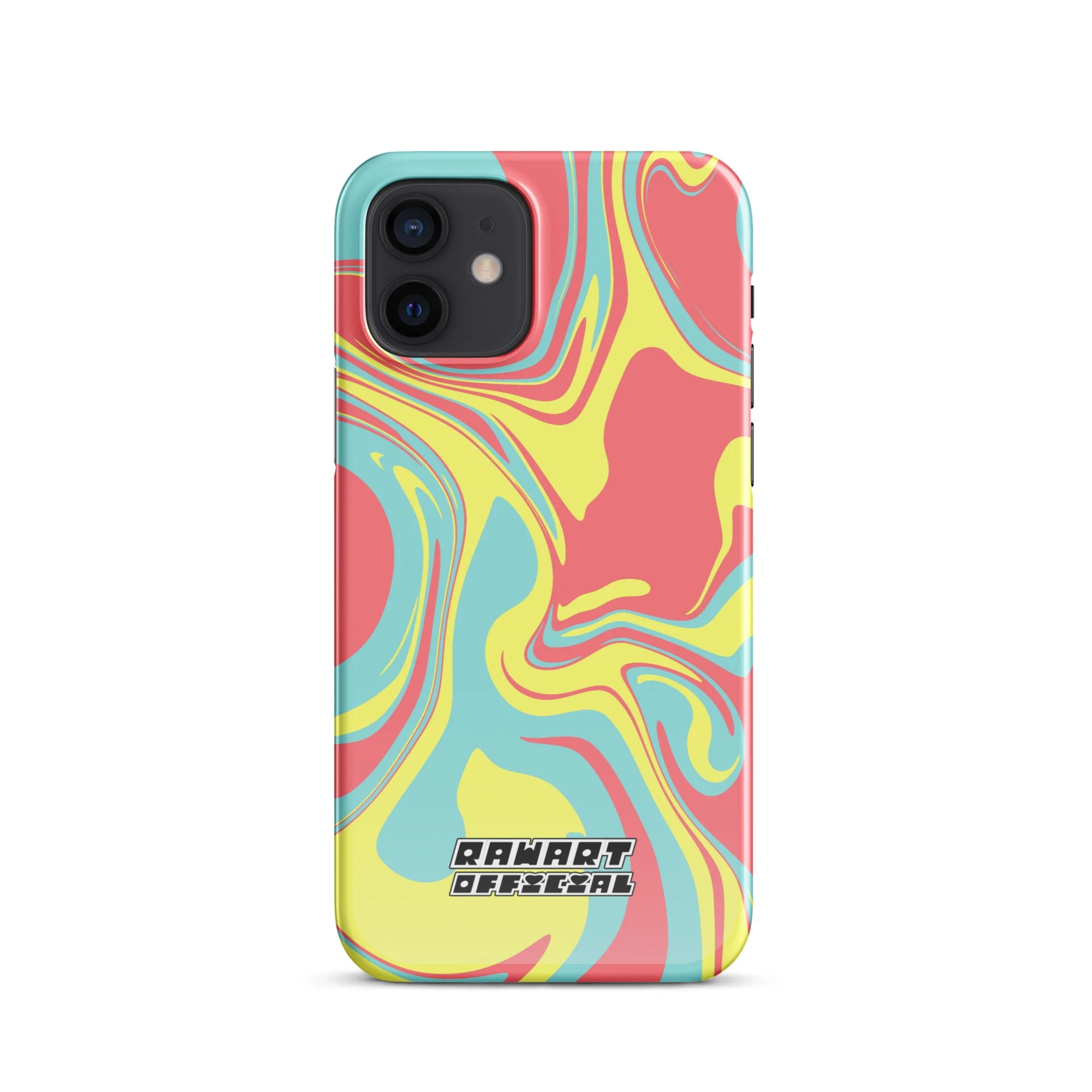 🌈💛 “Groovy Wave” iPhone® Snap Case │ Pastel Rainbow Y2K Swirl Cover 💗🌈 - POP ARTIST @RAWARTOFFICIAL