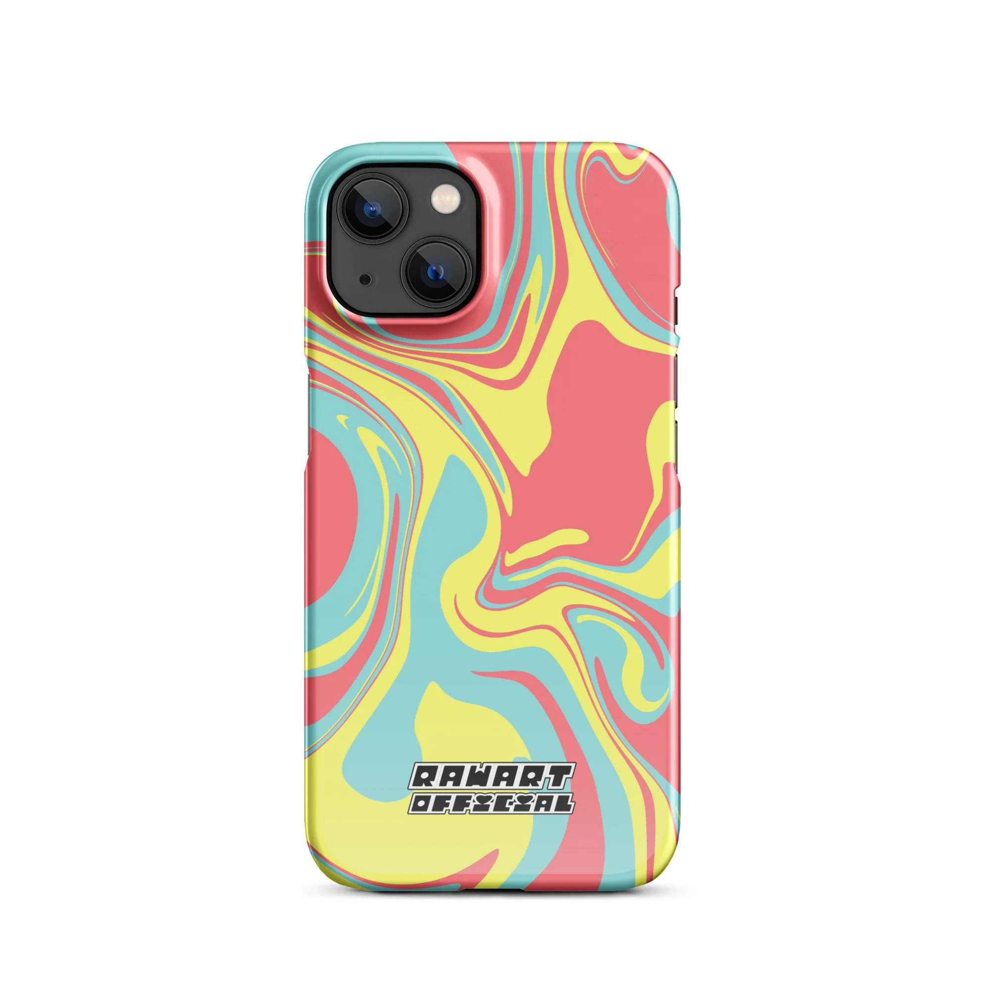 🌈💛 “Groovy Wave” iPhone® Snap Case │ Pastel Rainbow Y2K Swirl Cover 💗🌈 - POP ARTIST @RAWARTOFFICIAL