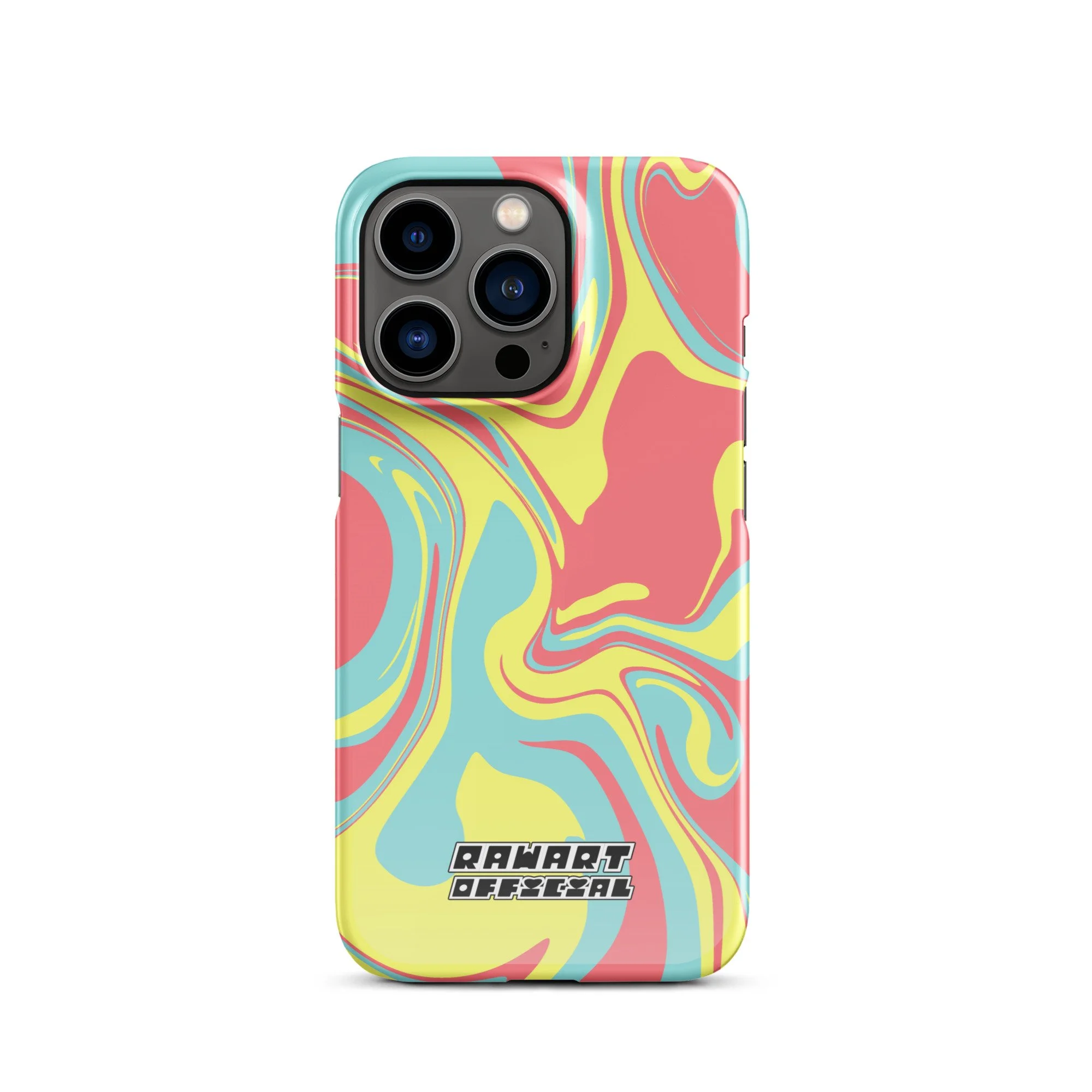 🌈💛 “Groovy Wave” iPhone® Snap Case │ Pastel Rainbow Y2K Swirl Cover 💗🌈 - POP ARTIST @RAWARTOFFICIAL
