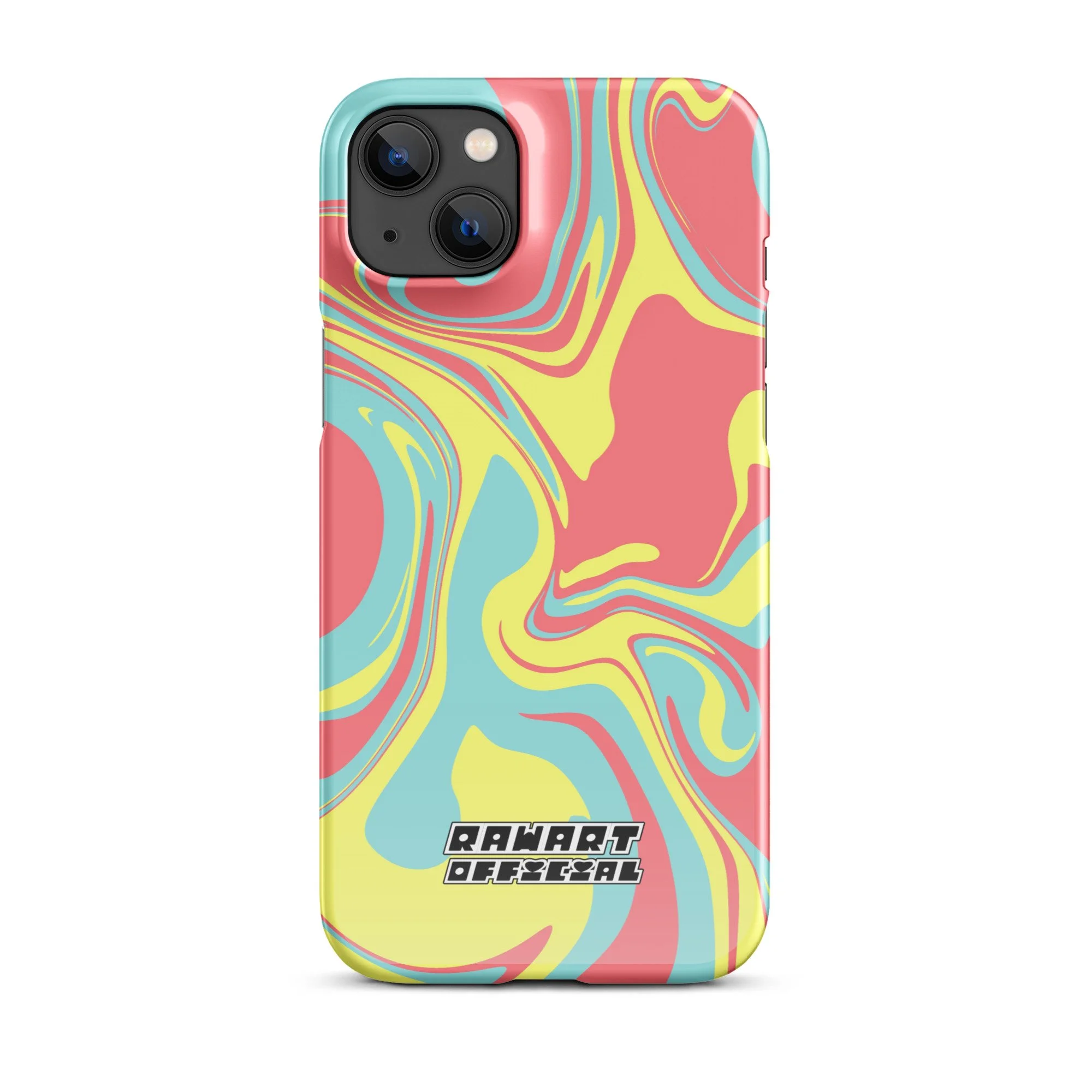 🌈💛 “Groovy Wave” iPhone® Snap Case │ Pastel Rainbow Y2K Swirl Cover 💗🌈 - POP ARTIST @RAWARTOFFICIAL