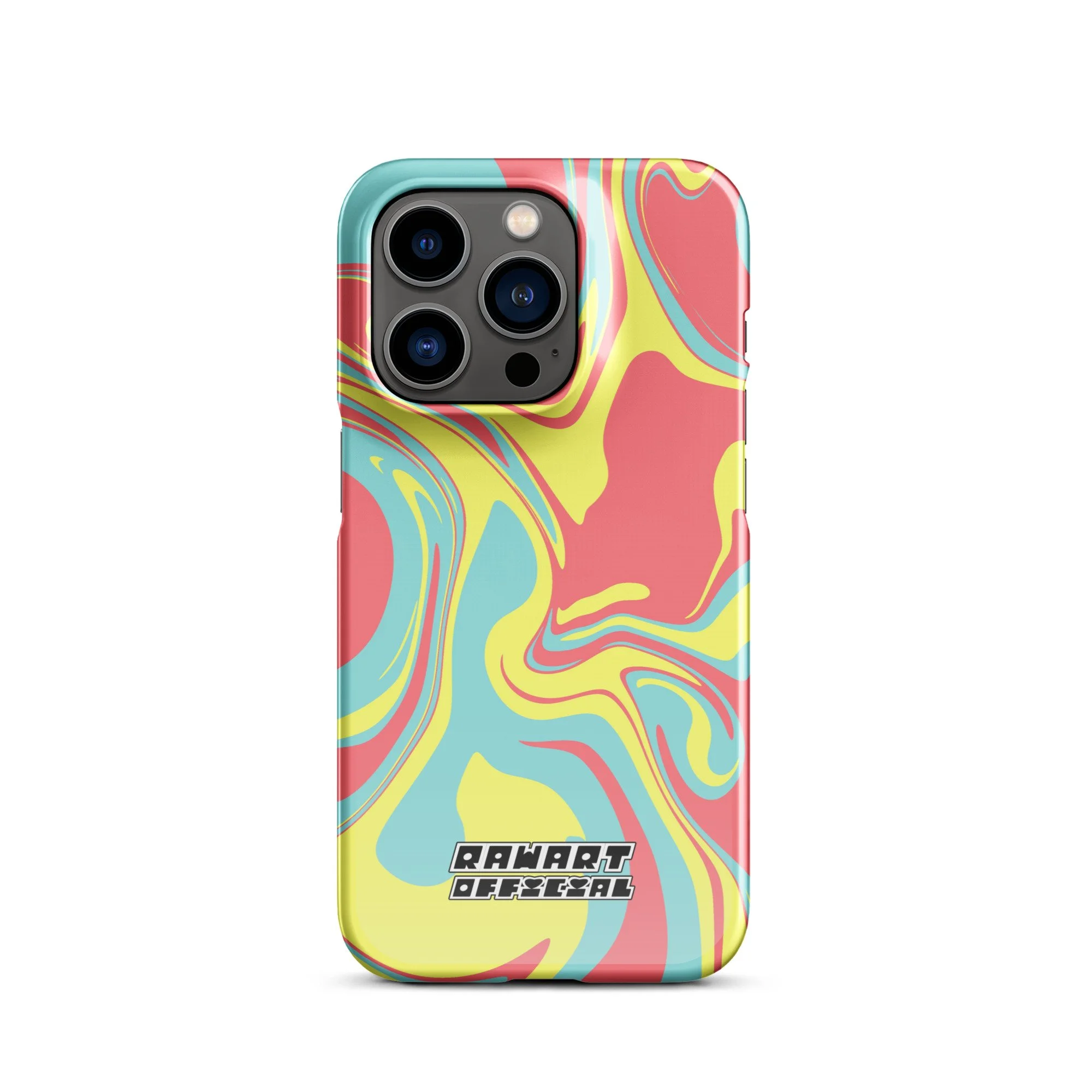 🌈💛 “Groovy Wave” iPhone® Snap Case │ Pastel Rainbow Y2K Swirl Cover 💗🌈 - POP ARTIST @RAWARTOFFICIAL
