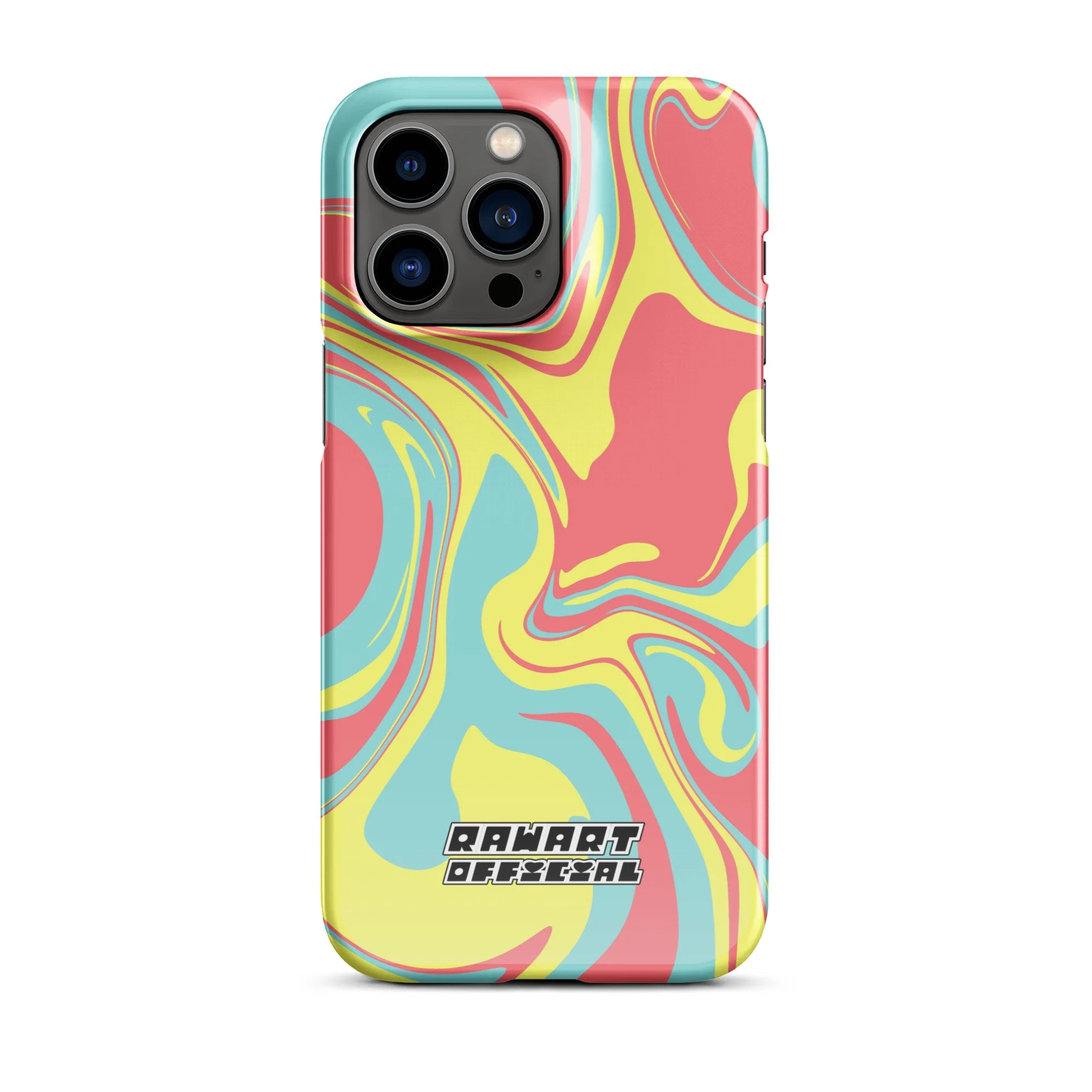 🌈💛 “Groovy Wave” iPhone® Snap Case │ Pastel Rainbow Y2K Swirl Cover 💗🌈 - POP ARTIST @RAWARTOFFICIAL