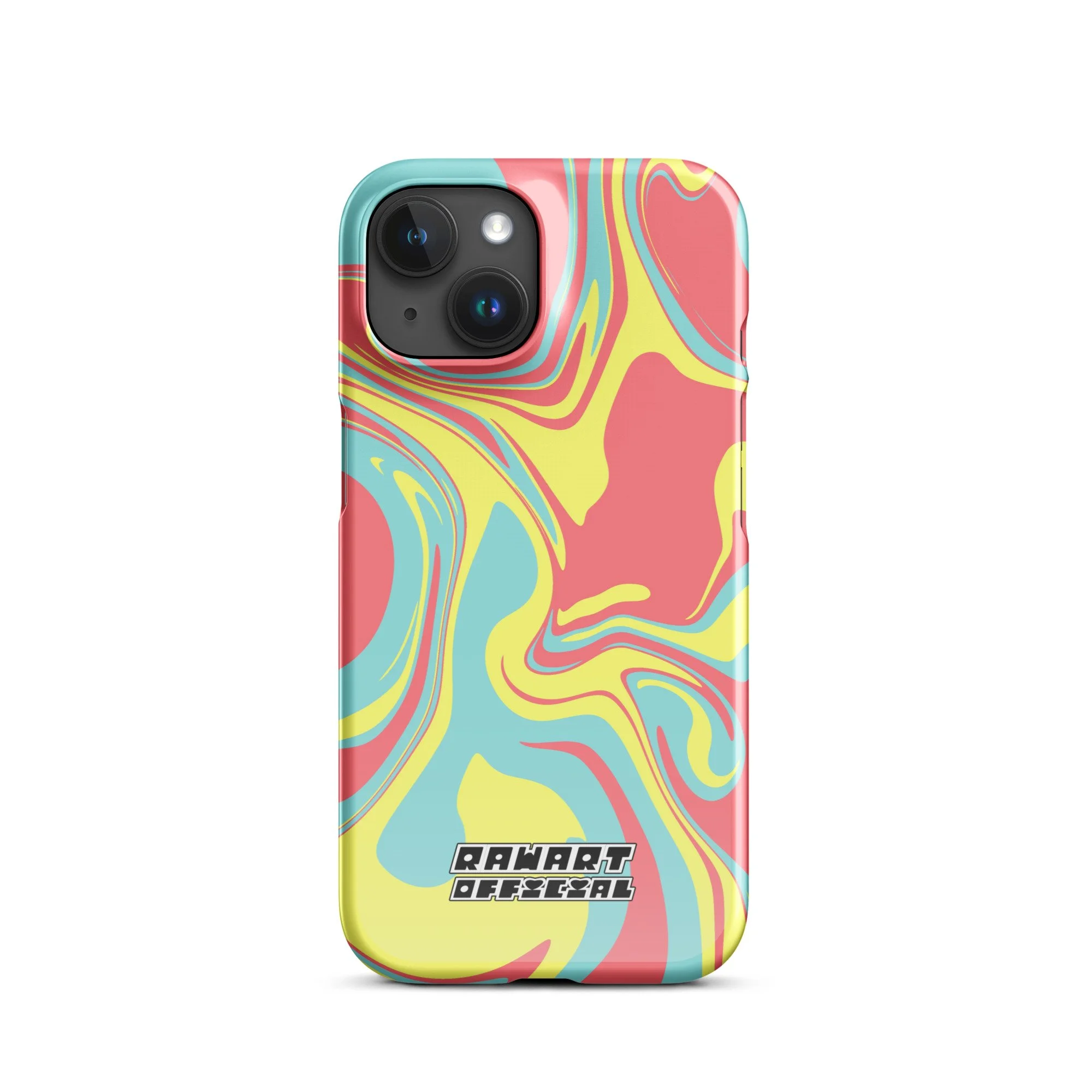 🌈💛 “Groovy Wave” iPhone® Snap Case │ Pastel Rainbow Y2K Swirl Cover 💗🌈 - POP ARTIST @RAWARTOFFICIAL