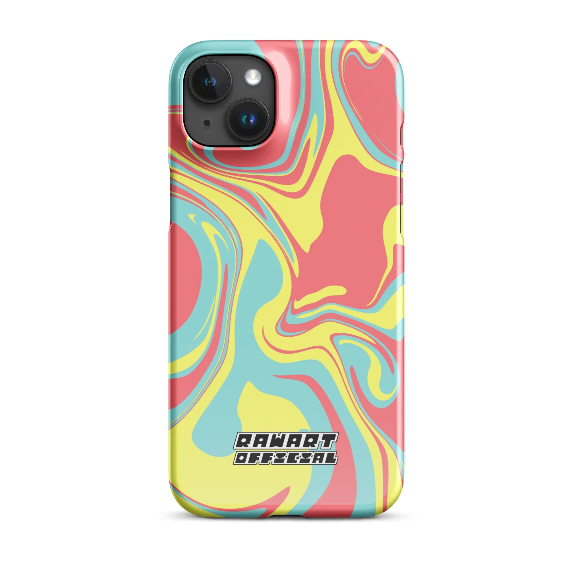 🌈💛 “Groovy Wave” iPhone® Snap Case │ Pastel Rainbow Y2K Swirl Cover 💗🌈 - POP ARTIST @RAWARTOFFICIAL