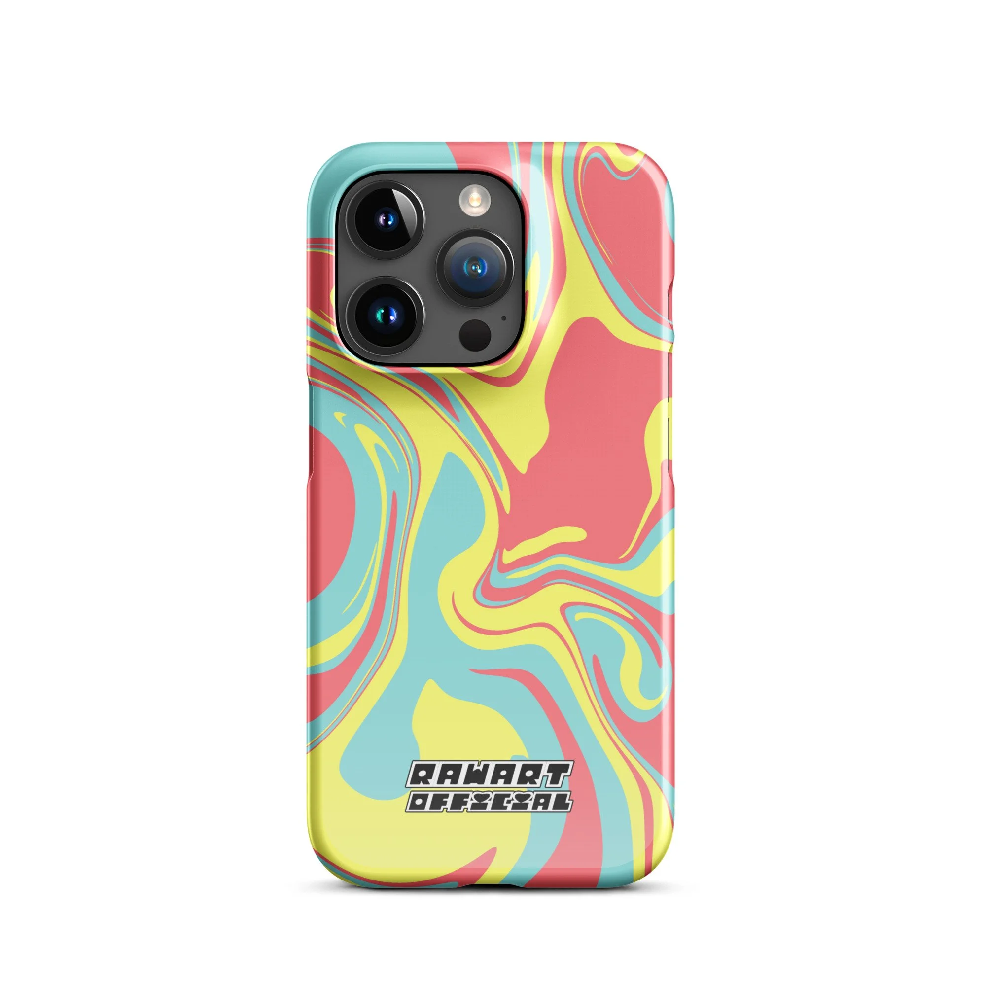 🌈💛 “Groovy Wave” iPhone® Snap Case │ Pastel Rainbow Y2K Swirl Cover 💗🌈 - POP ARTIST @RAWARTOFFICIAL