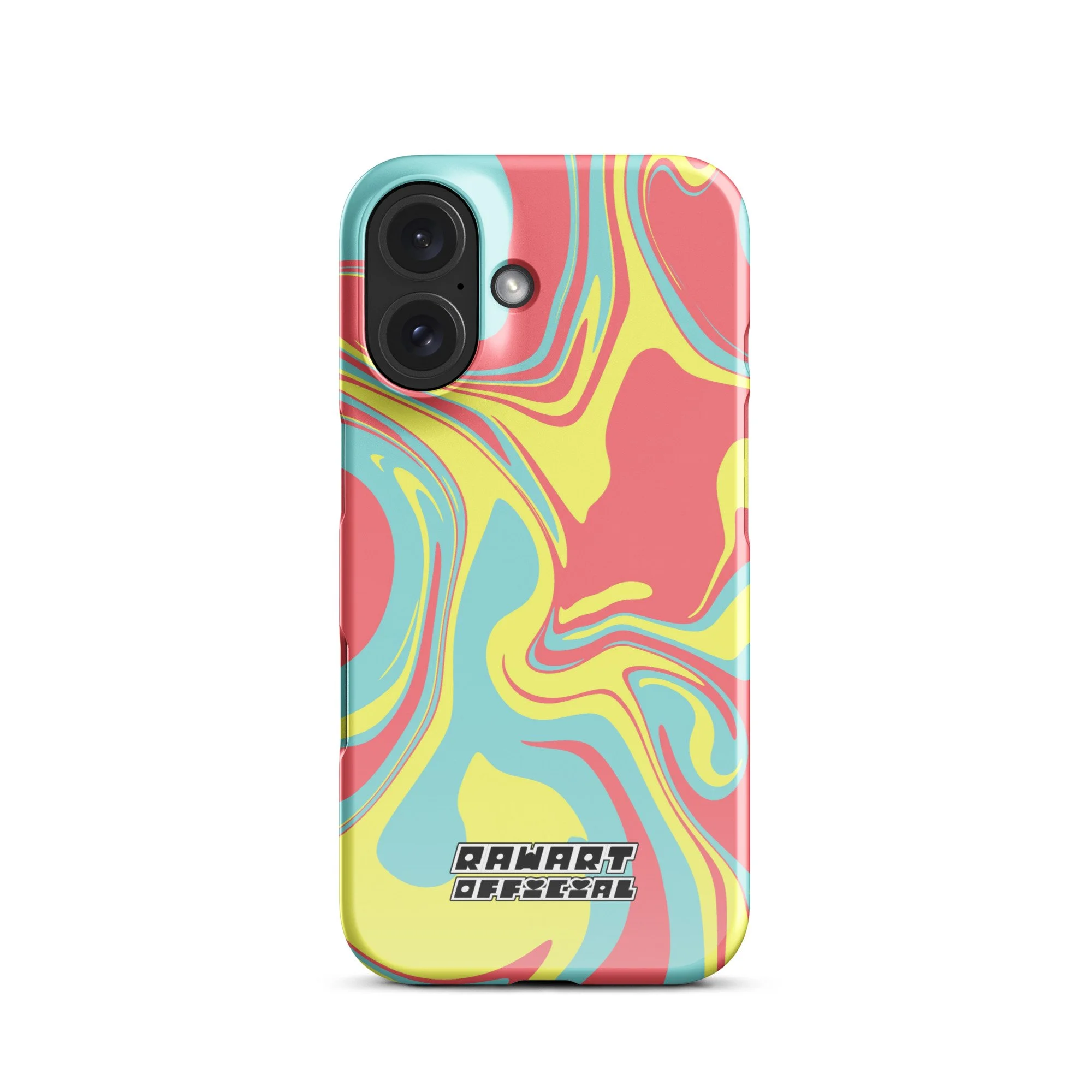 🌈💛 “Groovy Wave” iPhone® Snap Case │ Pastel Rainbow Y2K Swirl Cover 💗🌈 - POP ARTIST @RAWARTOFFICIAL
