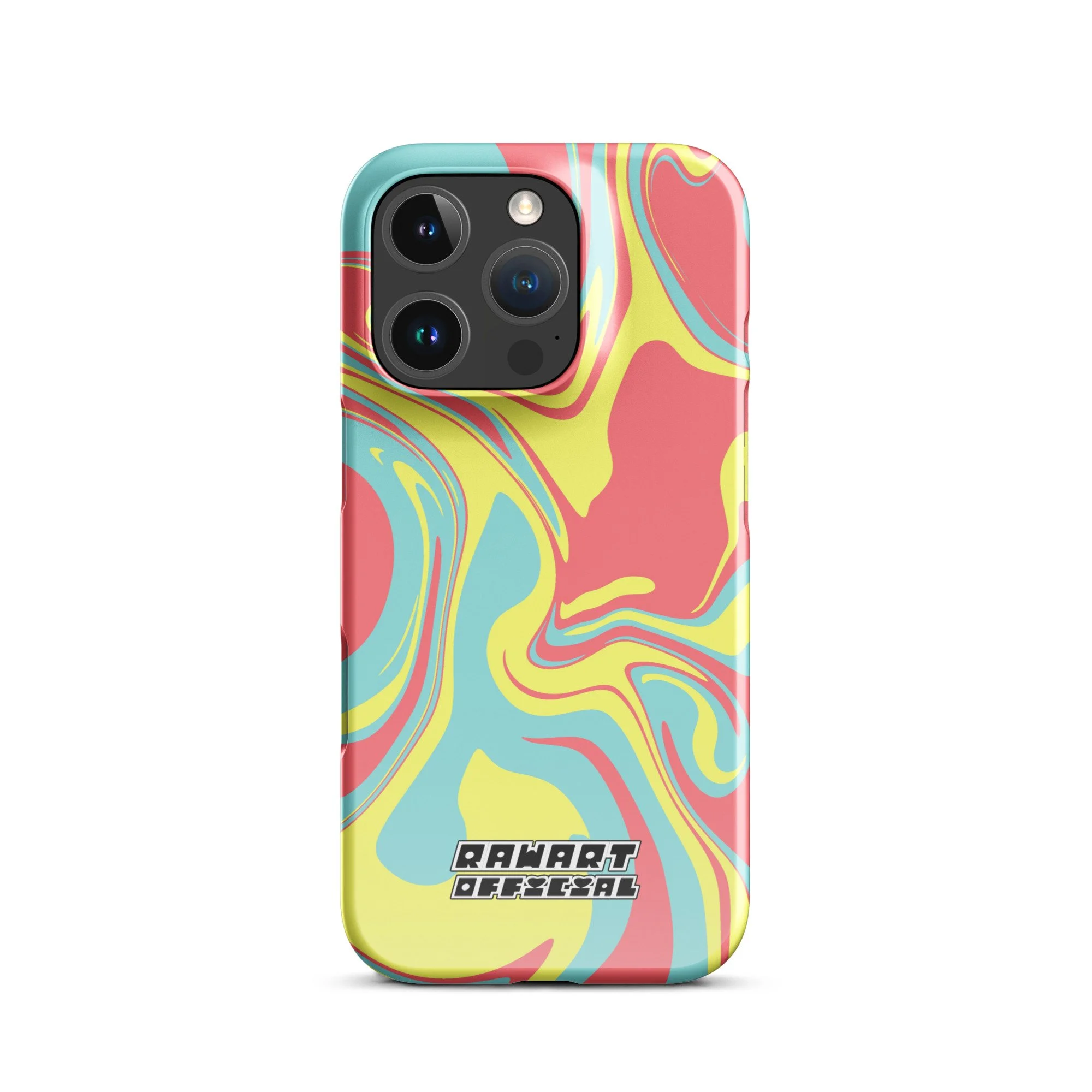 🌈💛 “Groovy Wave” iPhone® Snap Case │ Pastel Rainbow Y2K Swirl Cover 💗🌈 - POP ARTIST @RAWARTOFFICIAL
