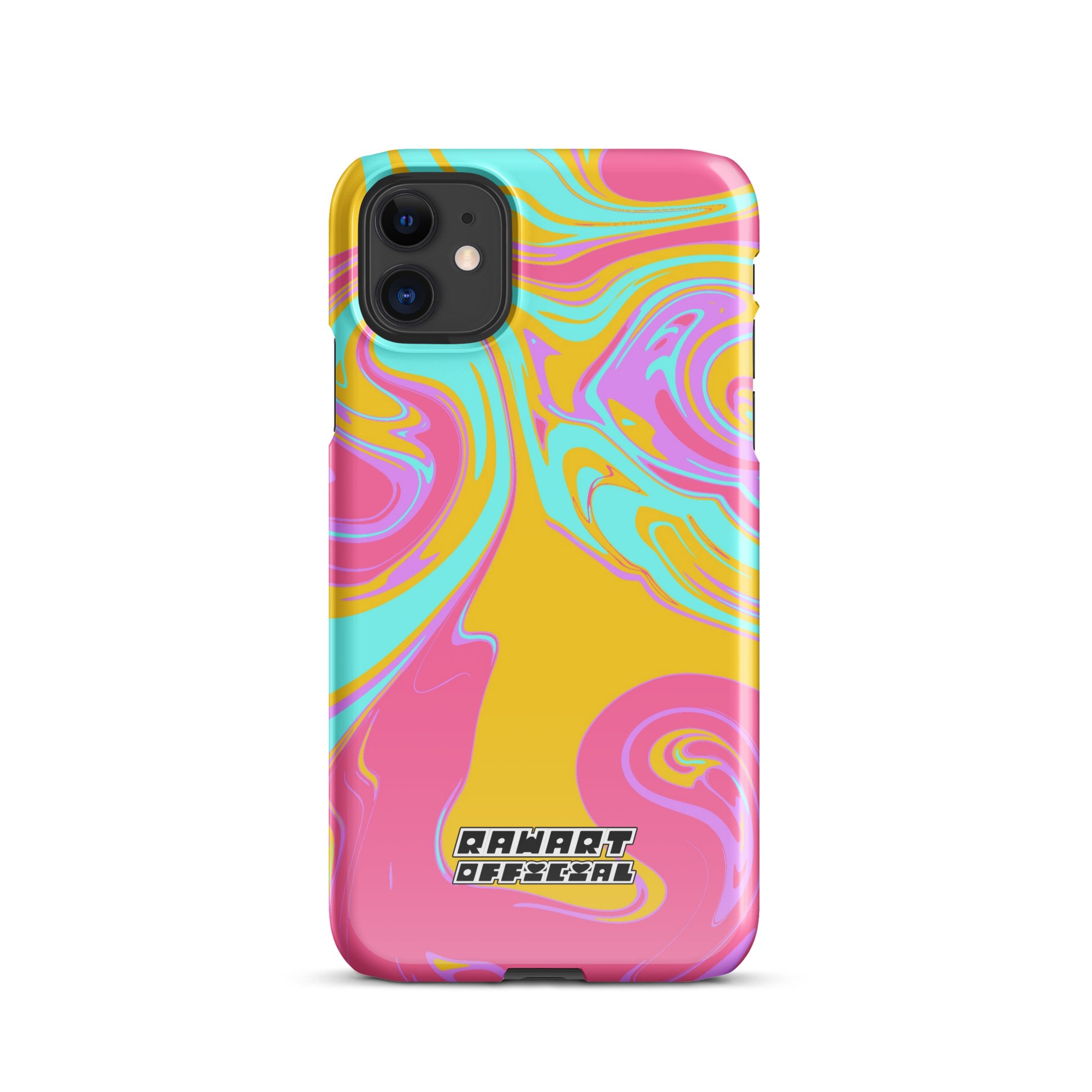 🌴🌅 “Tropical Sunset” iPhone® Snap Case │ Y2K Sorbet-Swirl Cover 🌅🌴 - POP ARTIST @RAWARTOFFICIAL