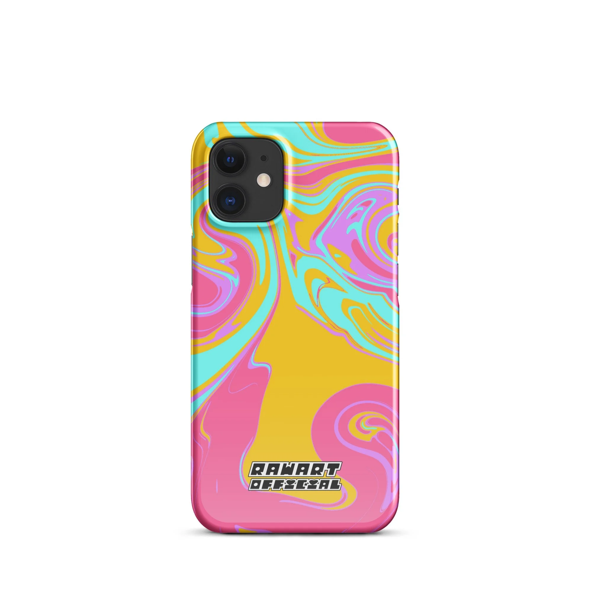 🌴🌅 “Tropical Sunset” iPhone® Snap Case │ Y2K Sorbet-Swirl Cover 🌅🌴 - POP ARTIST @RAWARTOFFICIAL