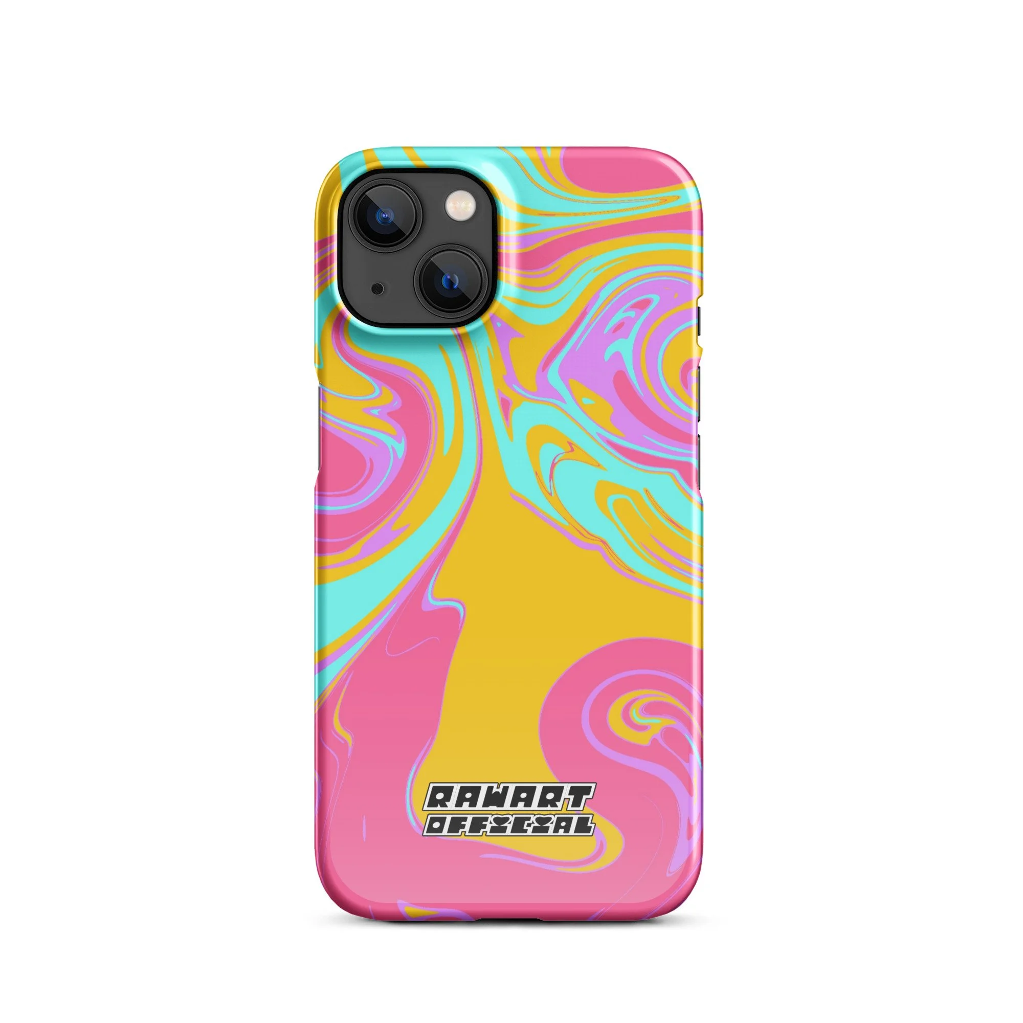 🌴🌅 “Tropical Sunset” iPhone® Snap Case │ Y2K Sorbet-Swirl Cover 🌅🌴 - POP ARTIST @RAWARTOFFICIAL