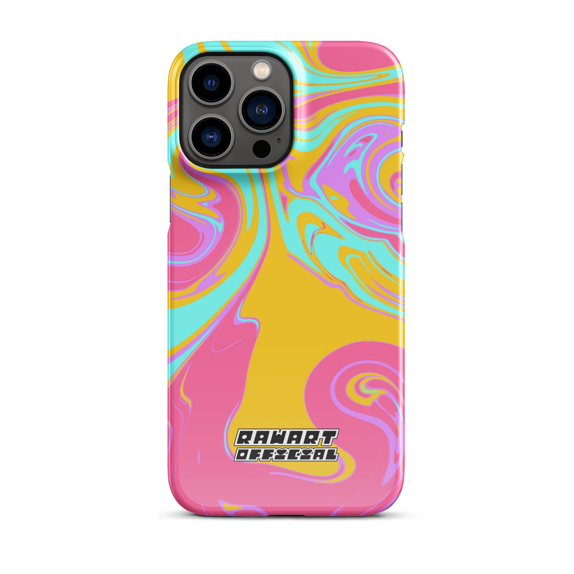 🌴🌅 “Tropical Sunset” iPhone® Snap Case │ Y2K Sorbet-Swirl Cover 🌅🌴 - POP ARTIST @RAWARTOFFICIAL