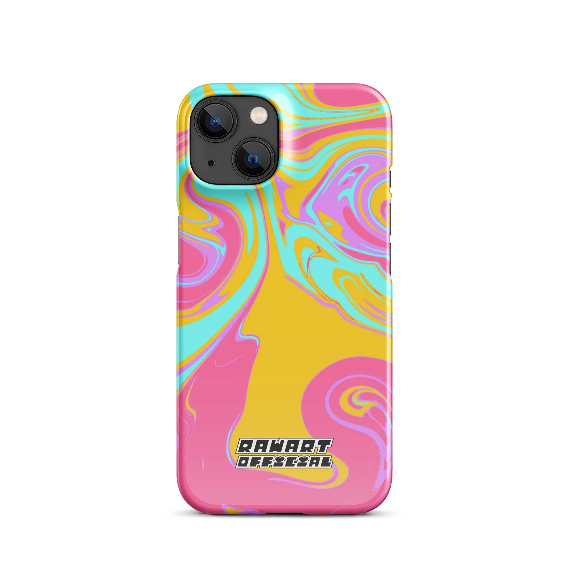 🌴🌅 “Tropical Sunset” iPhone® Snap Case │ Y2K Sorbet-Swirl Cover 🌅🌴 - POP ARTIST @RAWARTOFFICIAL