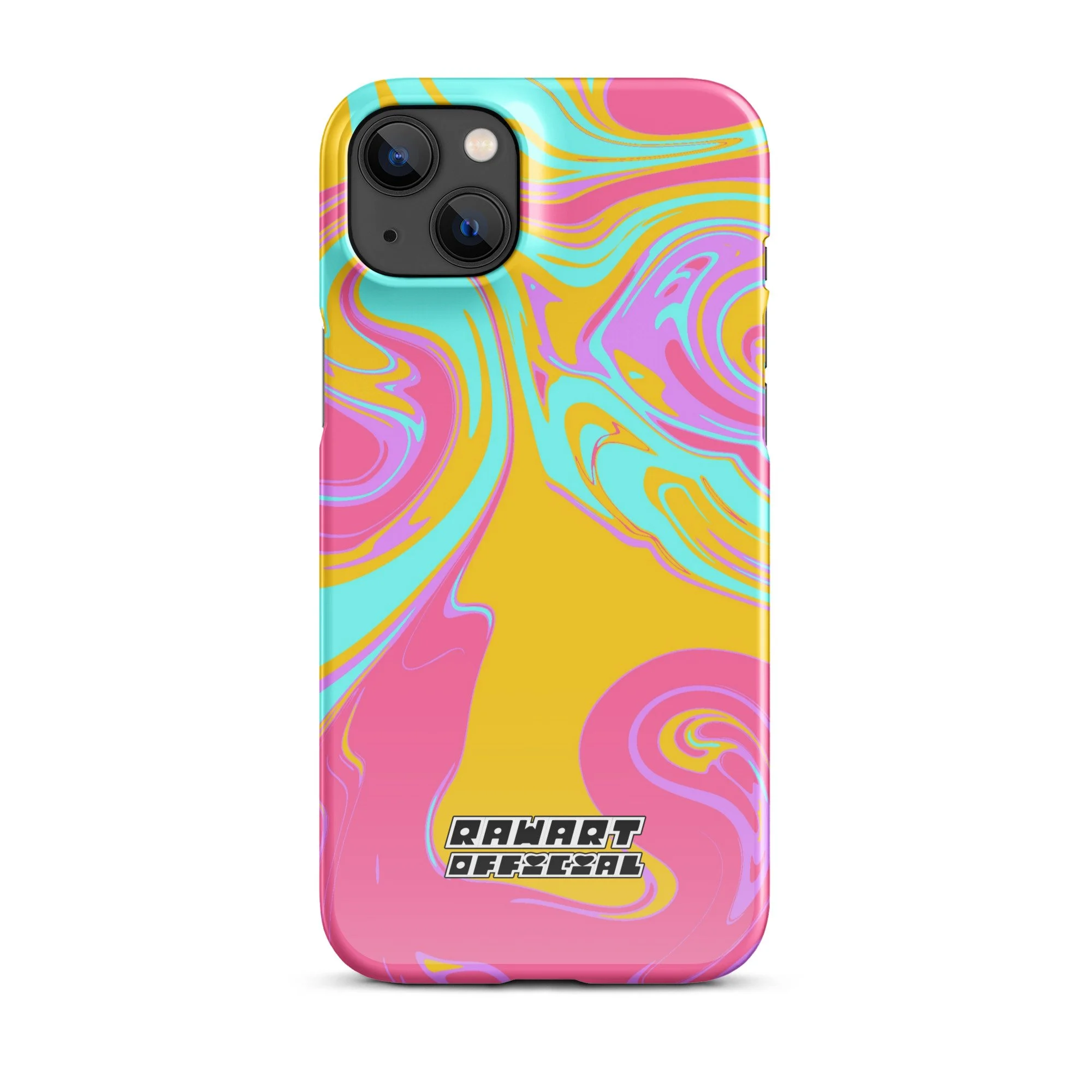 🌴🌅 “Tropical Sunset” iPhone® Snap Case │ Y2K Sorbet-Swirl Cover 🌅🌴 - POP ARTIST @RAWARTOFFICIAL