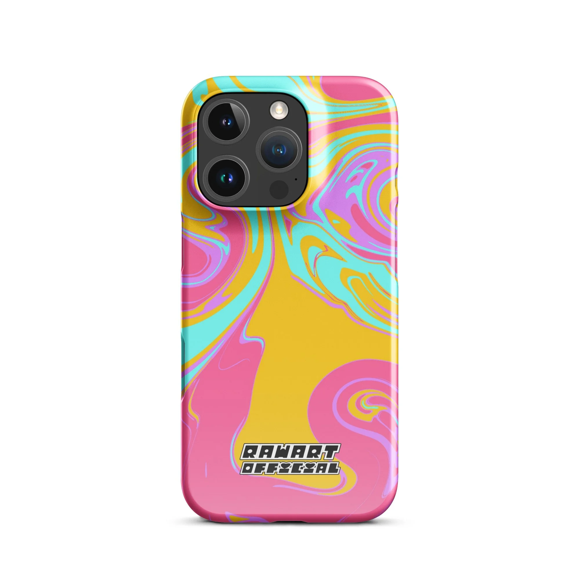 🌴🌅 “Tropical Sunset” iPhone® Snap Case │ Y2K Sorbet-Swirl Cover 🌅🌴 - POP ARTIST @RAWARTOFFICIAL