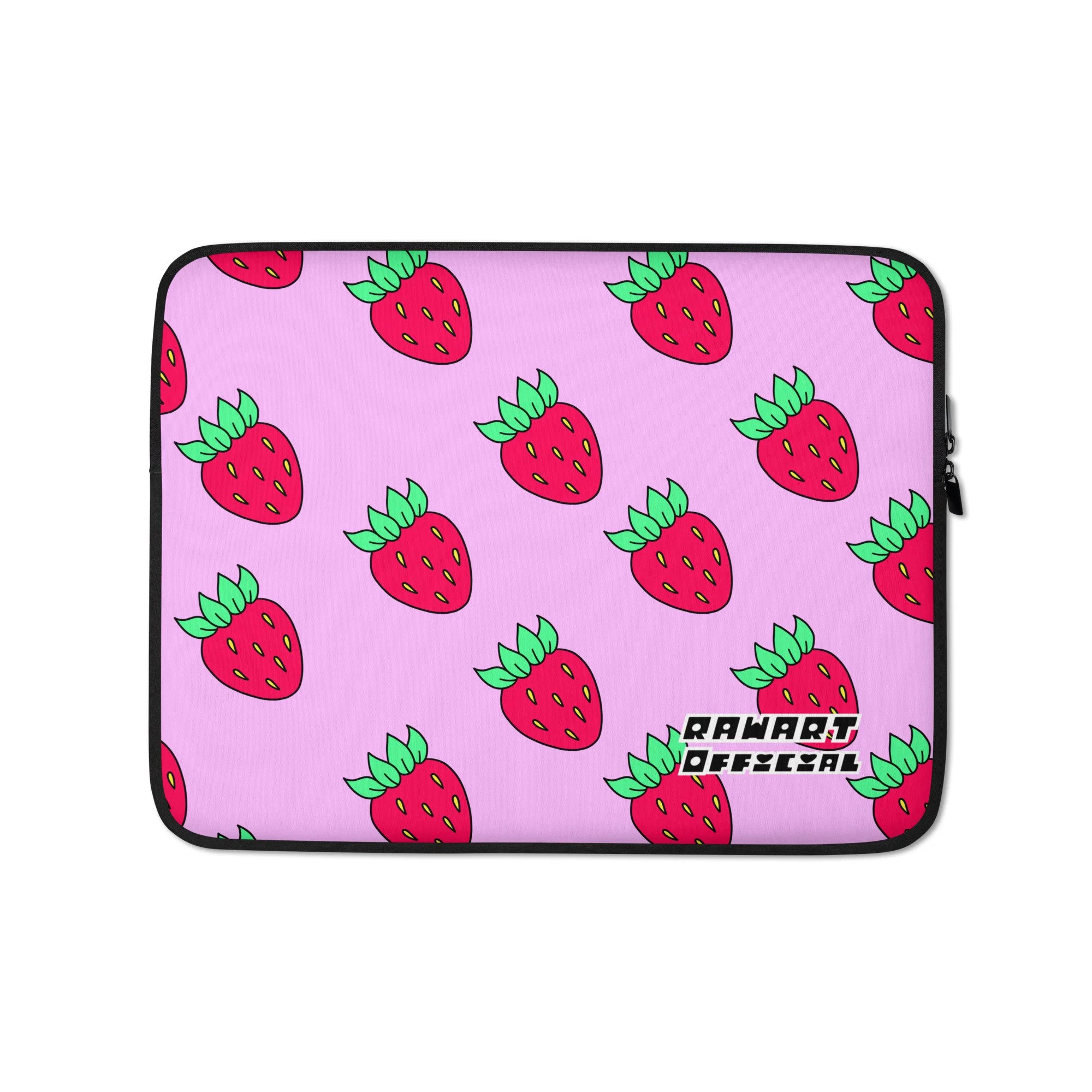 🍓💖 “Berry Sweet” Laptop Sleeve │ Y2K Pink Strawberry Tech Case 💖🍓 - POP ARTIST @RAWARTOFFICIAL