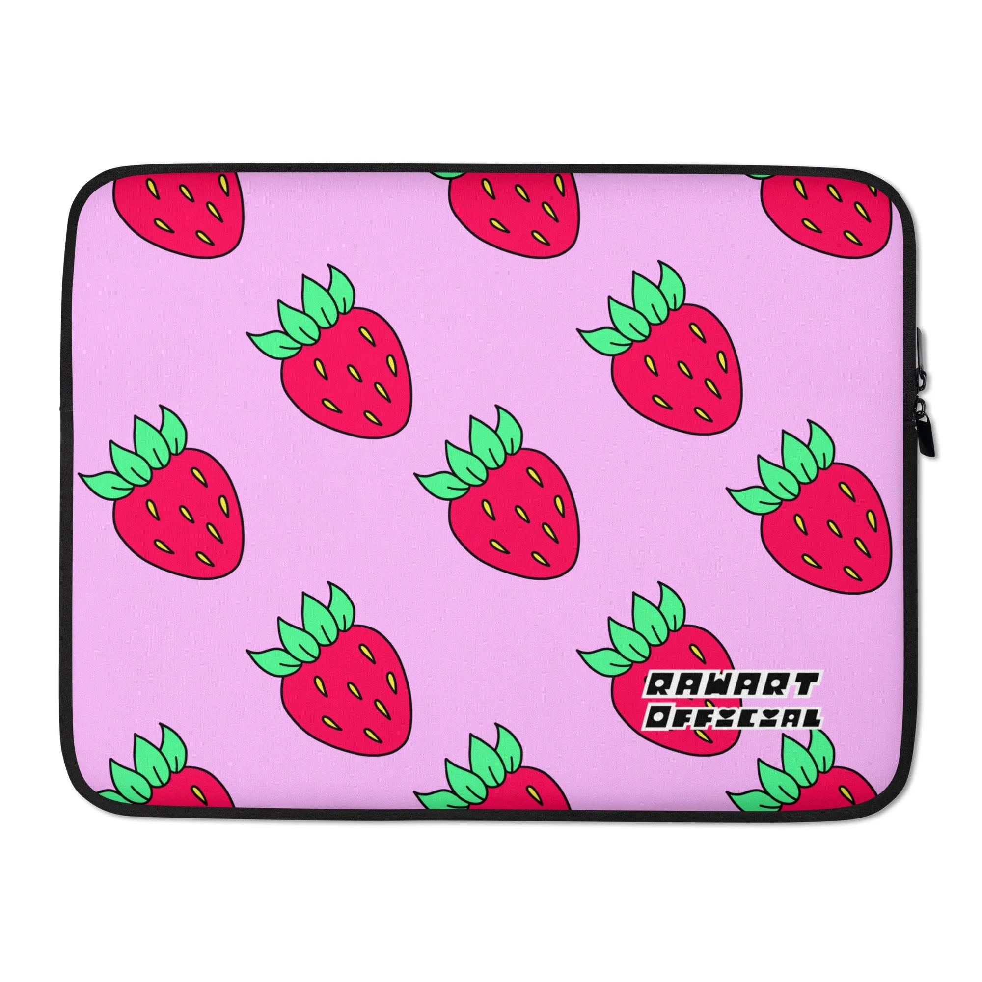 🍓💖 “Berry Sweet” Laptop Sleeve │ Y2K Pink Strawberry Tech Case 💖🍓 - POP ARTIST @RAWARTOFFICIAL