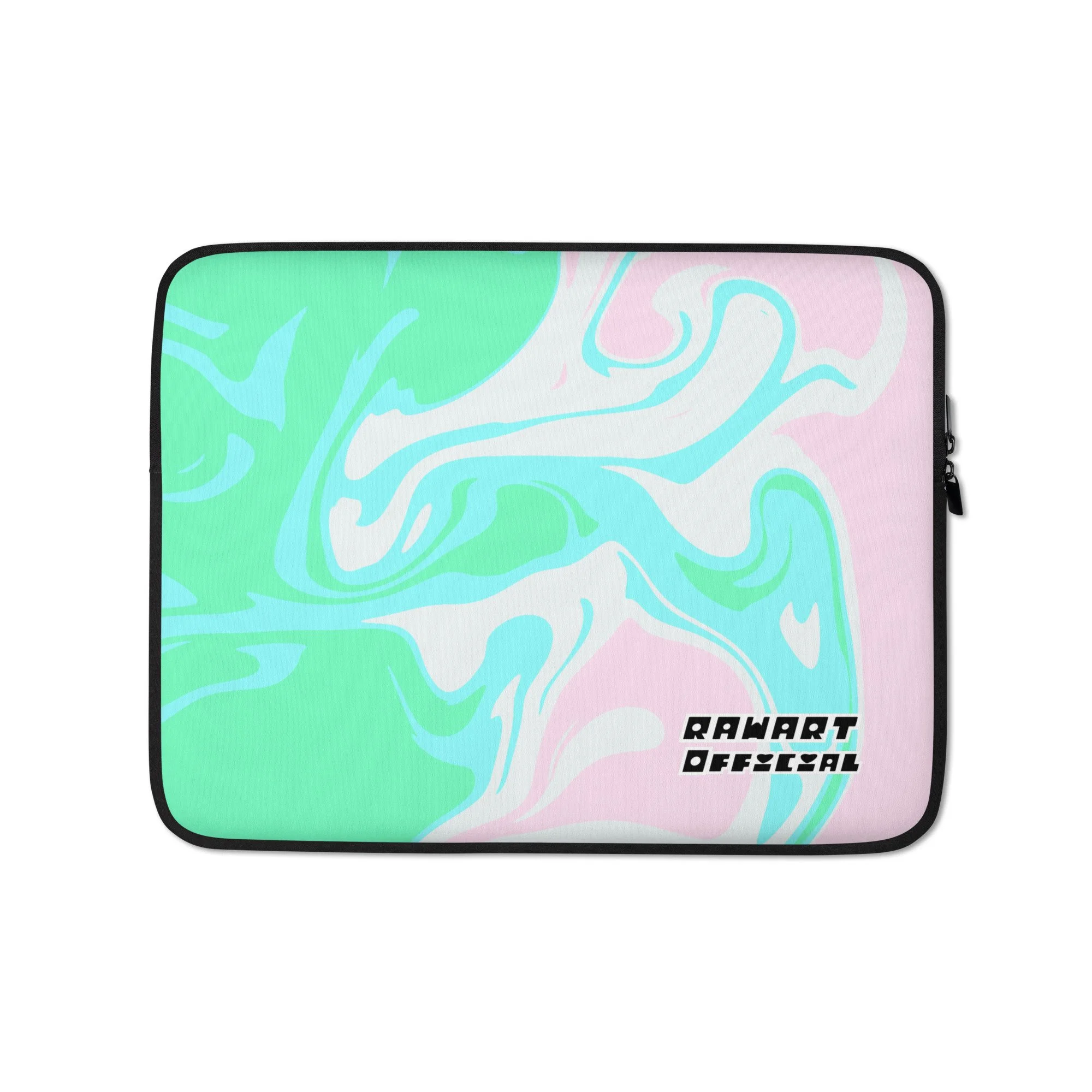 🌀 Easter Bunny Swirl Laptop Sleeve | Pastel Y2K Tech Case by RAW ART Official - POP ARTIST @RAWARTOFFICIAL