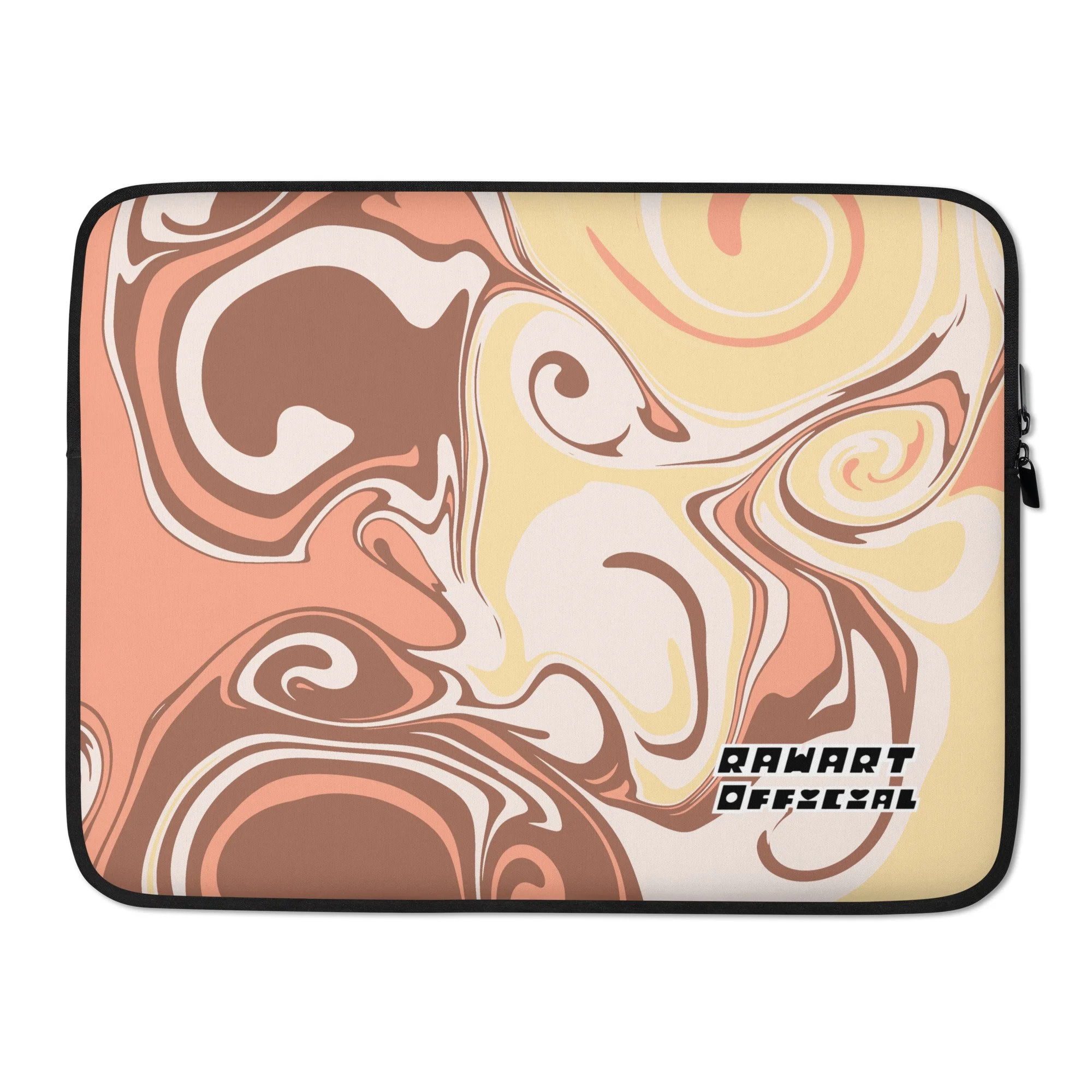 🍫 Milk Chocolate Swirl Laptop Sleeve | Sweet & Swirly Tech Treat by RAW ART Official - POP ARTIST @RAWARTOFFICIAL