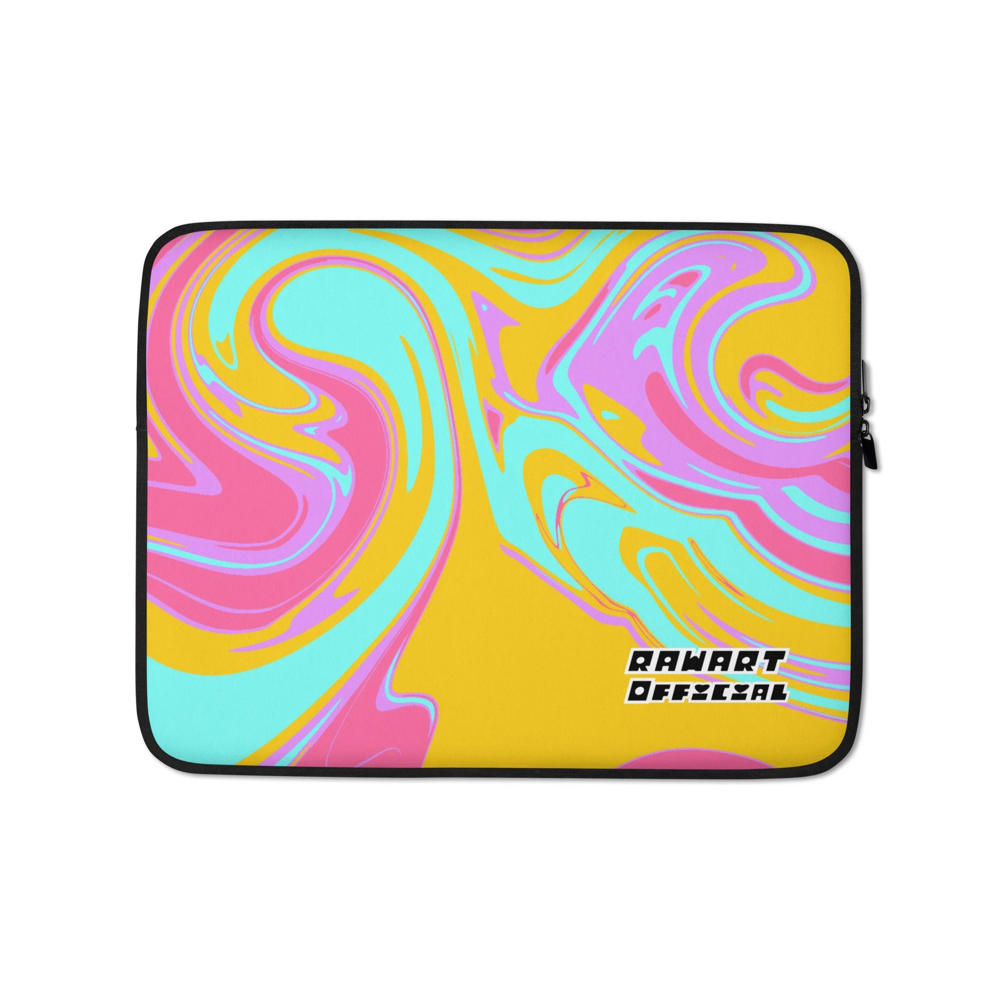 🌴 Tropical Sunset Swirl Laptop Sleeve | Your Tech Just Got Vacation Plans - POP ARTIST @RAWARTOFFICIAL