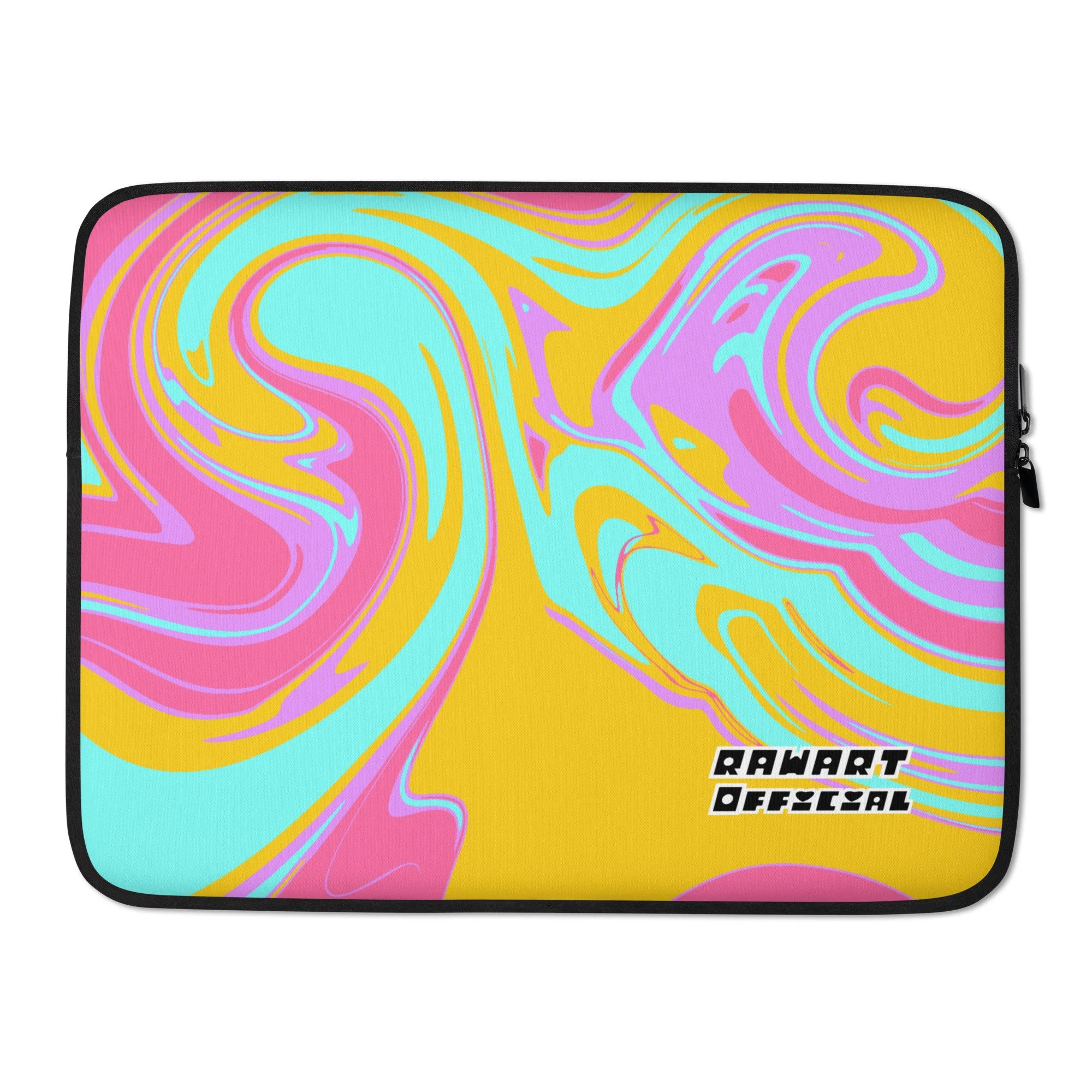 🌴 Tropical Sunset Swirl Laptop Sleeve | Your Tech Just Got Vacation Plans - POP ARTIST @RAWARTOFFICIAL