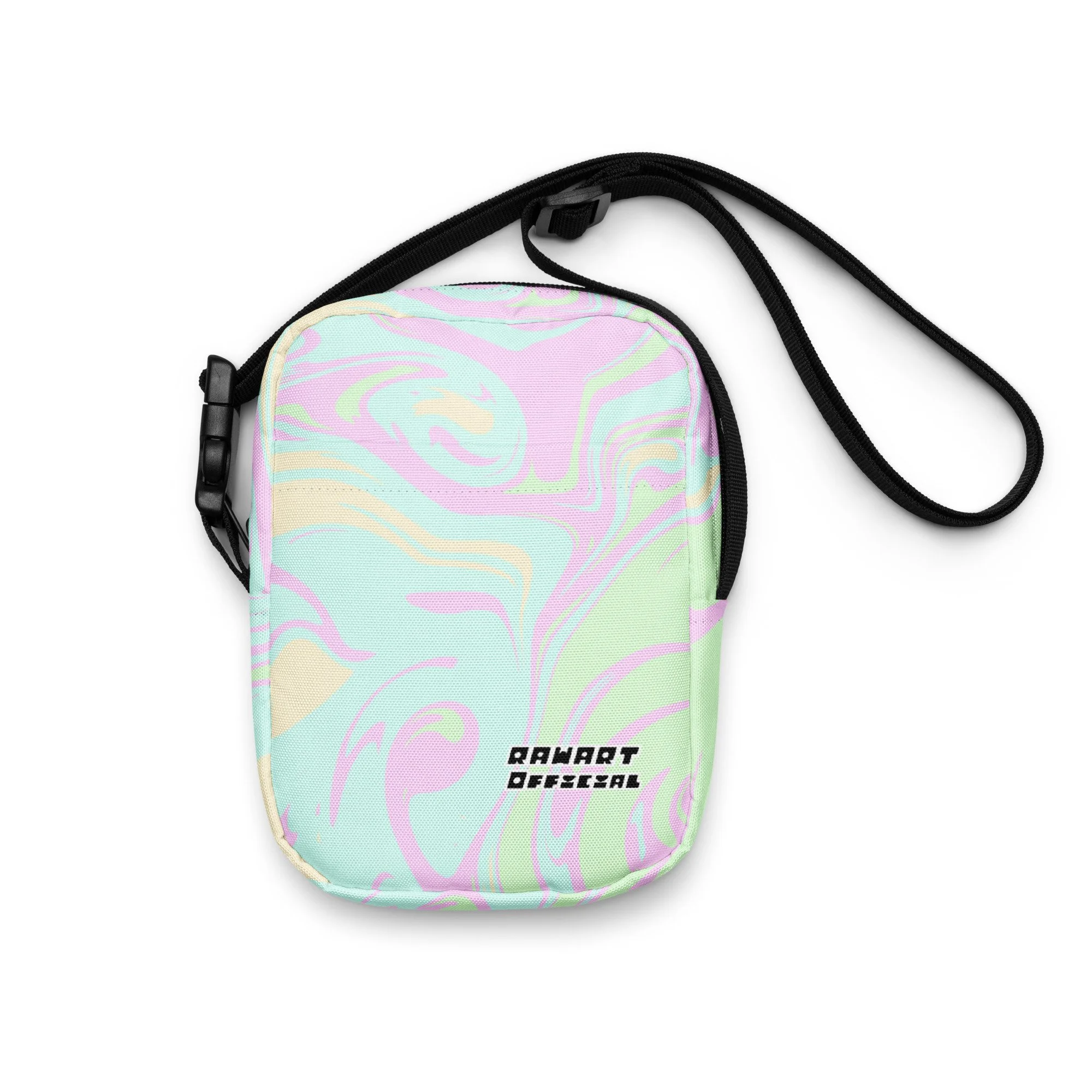 π©°π Pastel Creamsicle Swirl Utility Crossbody Bag | Y2K Festival Mini Satchel for Softcore Sweethearts - POP ARTIST @RAWARTOFFICIAL