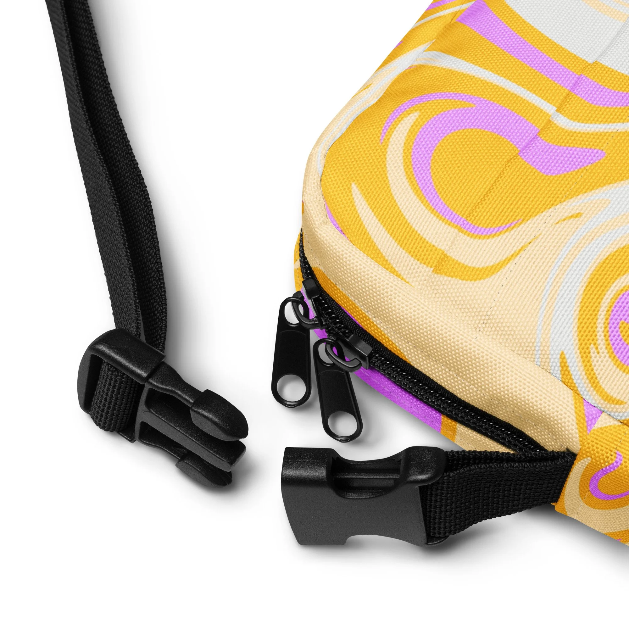 🍑 Mango Swirl Utility Crossbody Bag | Retro Marbled Festival Sling by RAW ART Official - POP ARTIST @RAWARTOFFICIAL