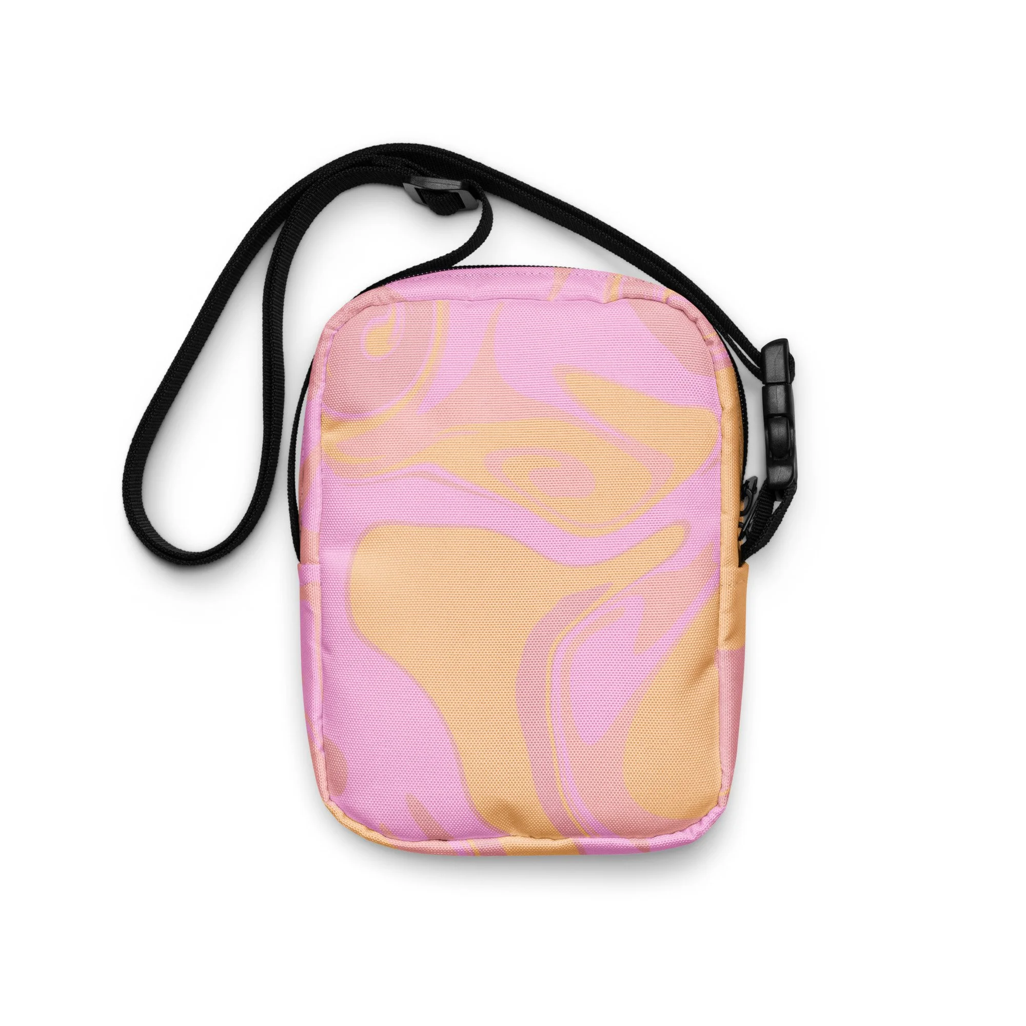 💖 Nude Swirl Utility Crossbody Bag | Peachy Minimalist Festival Sling by RAW ART Official - POP ARTIST @RAWARTOFFICIAL