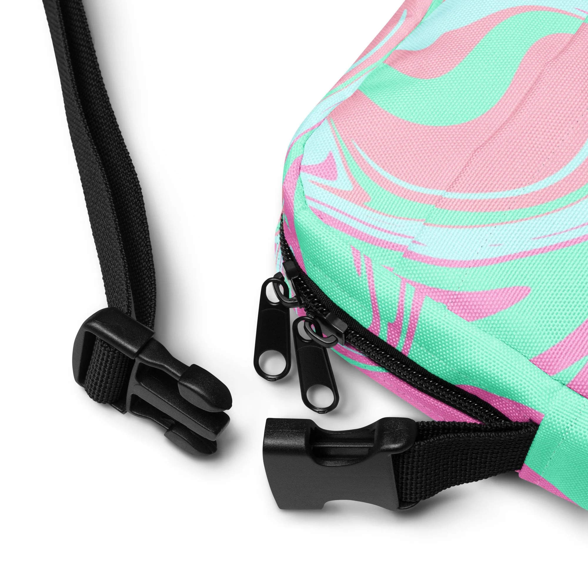 🍭 Cotton Candy Swirl Utility Crossbody Bag | Pastel Festival Mini Bag by RAW ART Official - POP ARTIST @RAWARTOFFICIAL