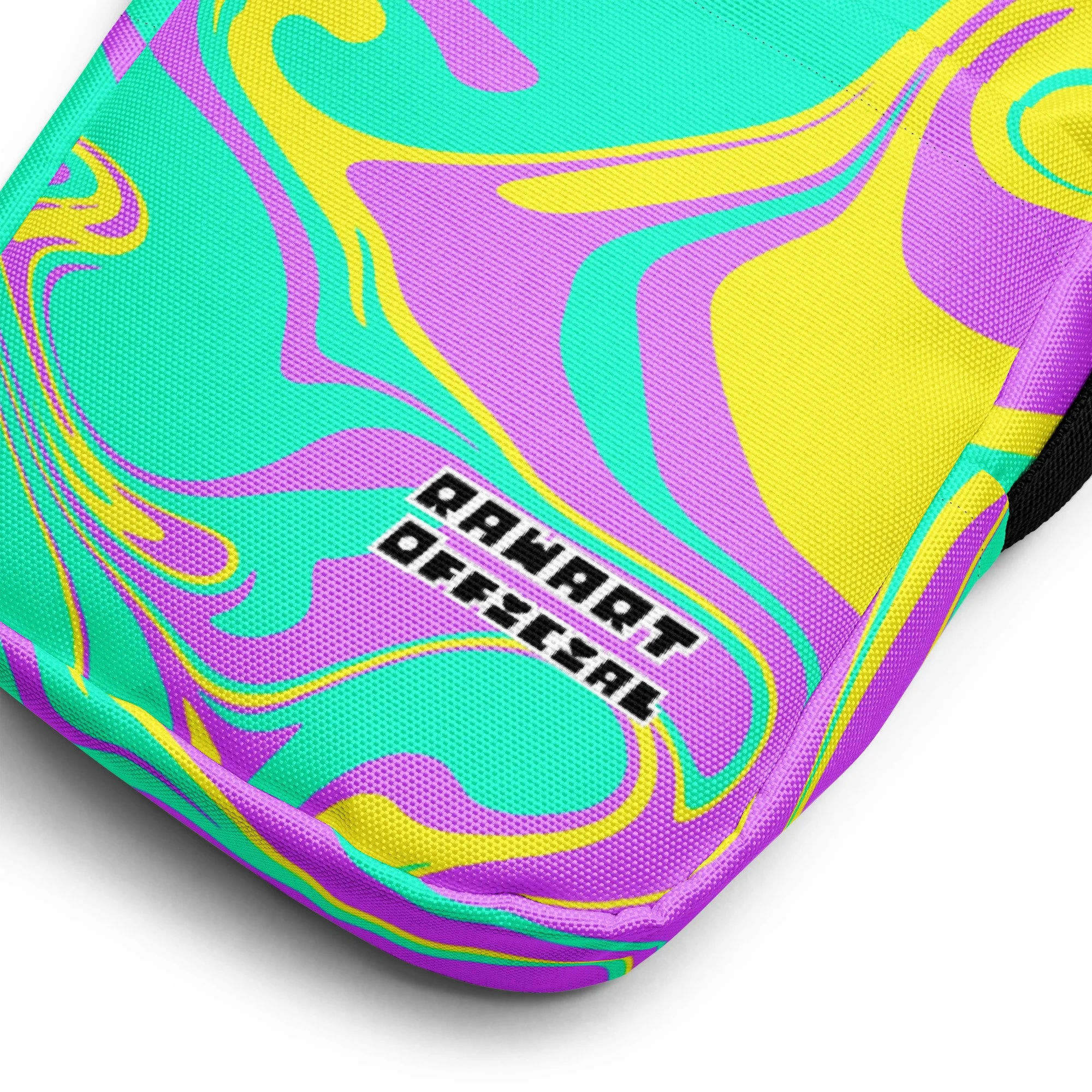 💛 Groovy Swirl Utility Crossbody Bag | Y2K Mini Bag by RAW ART Official - POP ARTIST @RAWARTOFFICIAL