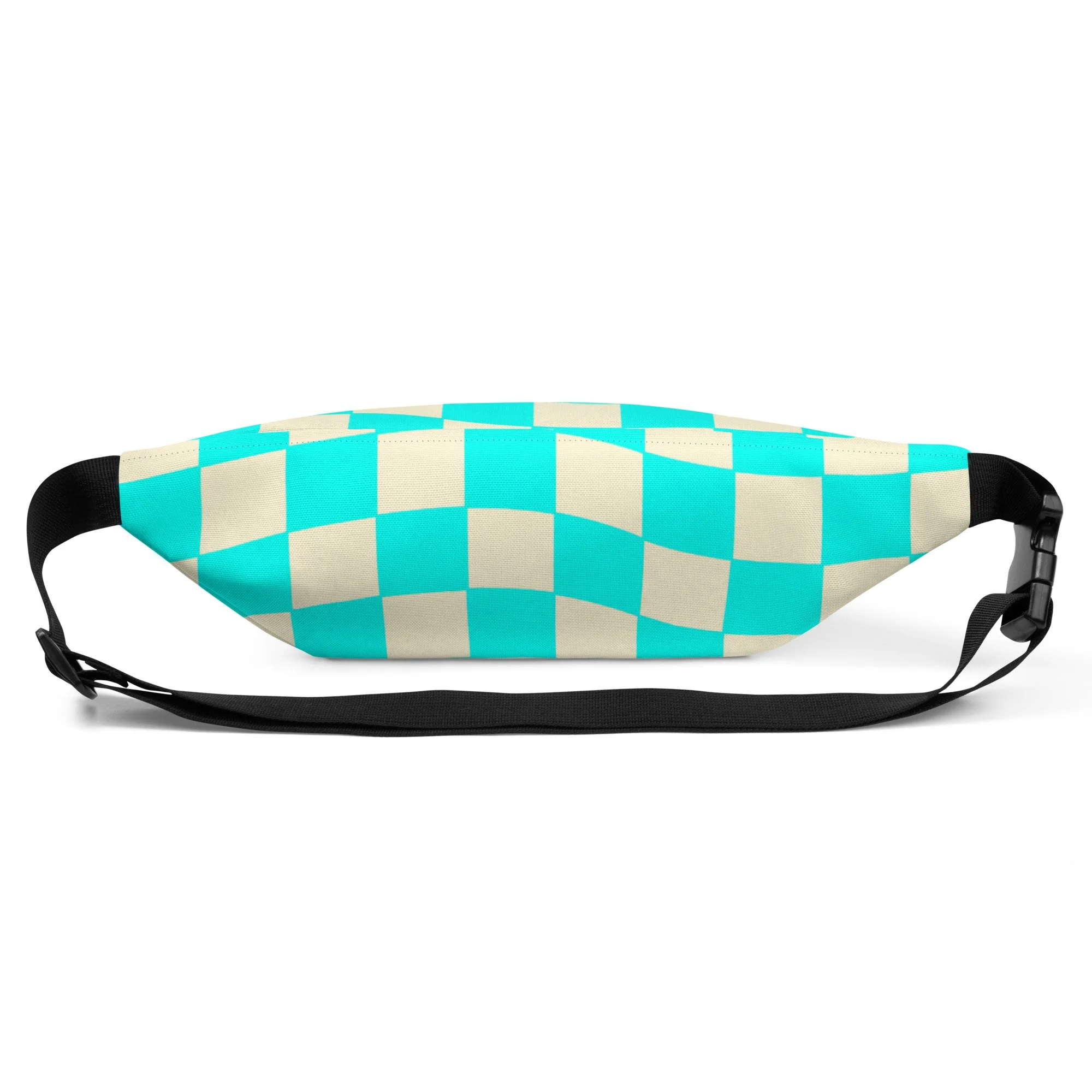 Retro Mint Checkered Print Fanny Pack - POP ARTIST @RAWARTOFFICIAL