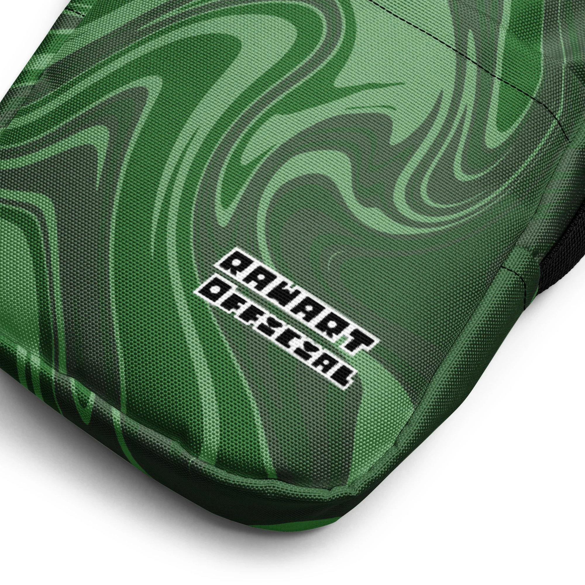 Army Green Swirl Utility Crossbody Bag | Rugged Y2K Mini Festival Pouch 🎒💥 - POP ARTIST @RAWARTOFFICIAL