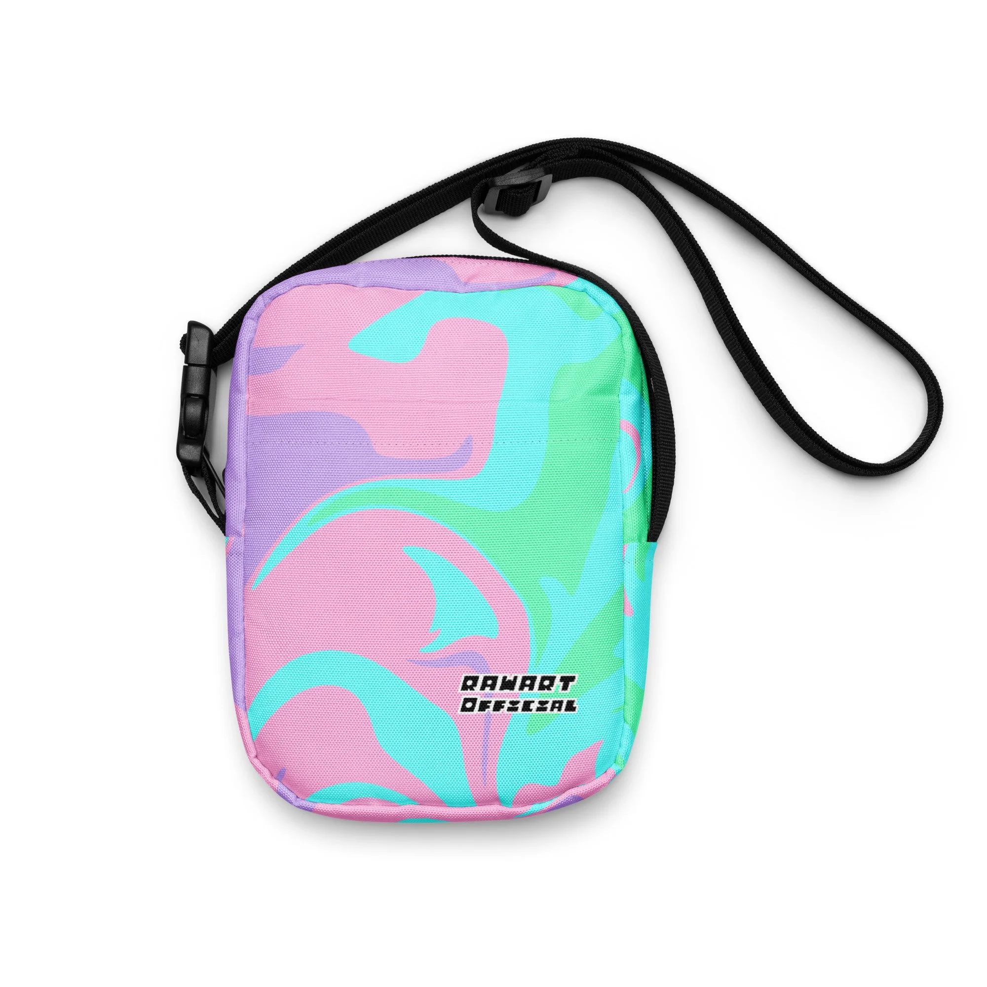 🐣💜 Easter Egg Swirl Utility Crossbody Bag | Y2K Pastel Marble Mini Satchel 💚✨ - POP ARTIST @RAWARTOFFICIAL
