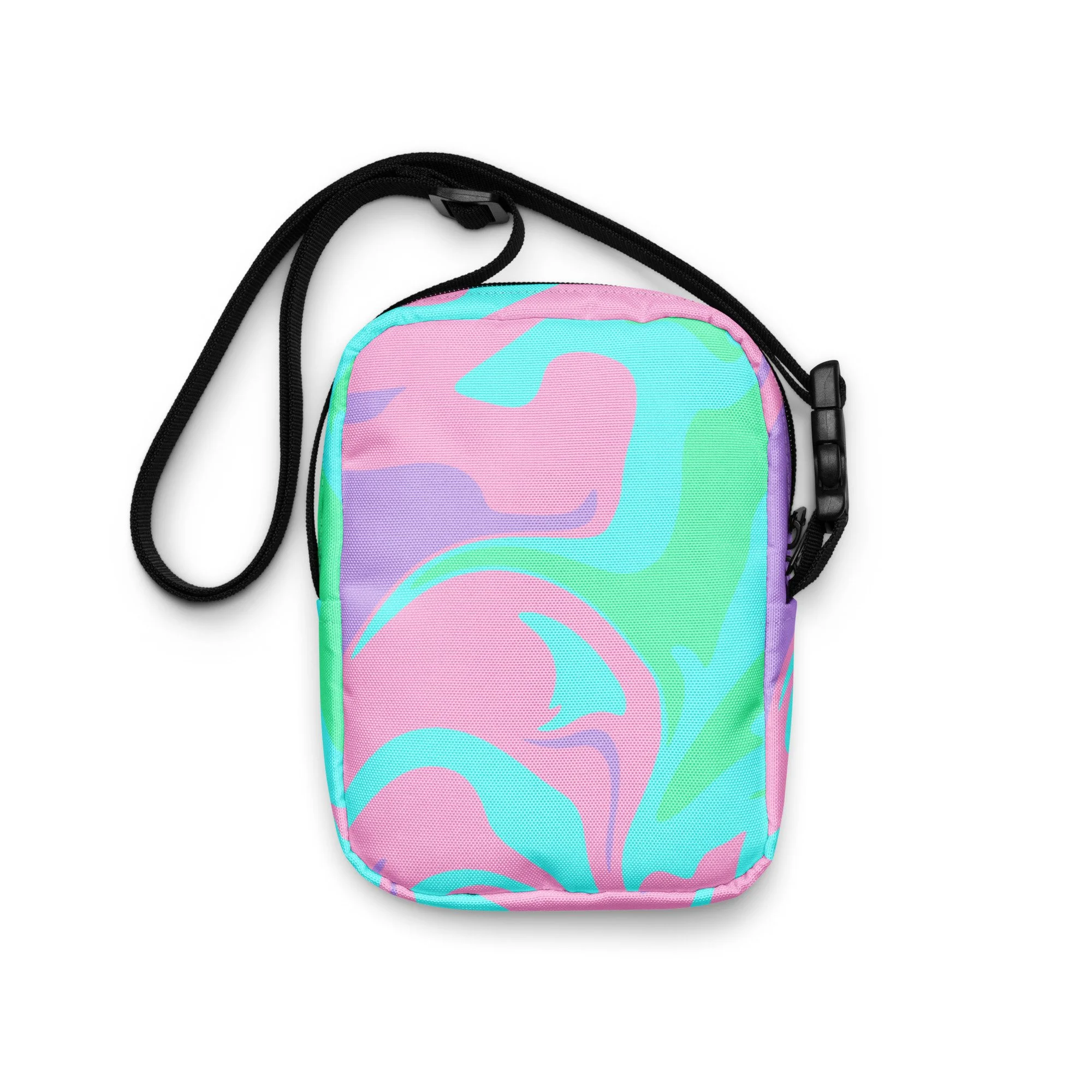 🐣💜 Easter Egg Swirl Utility Crossbody Bag | Y2K Pastel Marble Mini Satchel 💚✨ - POP ARTIST @RAWARTOFFICIAL
