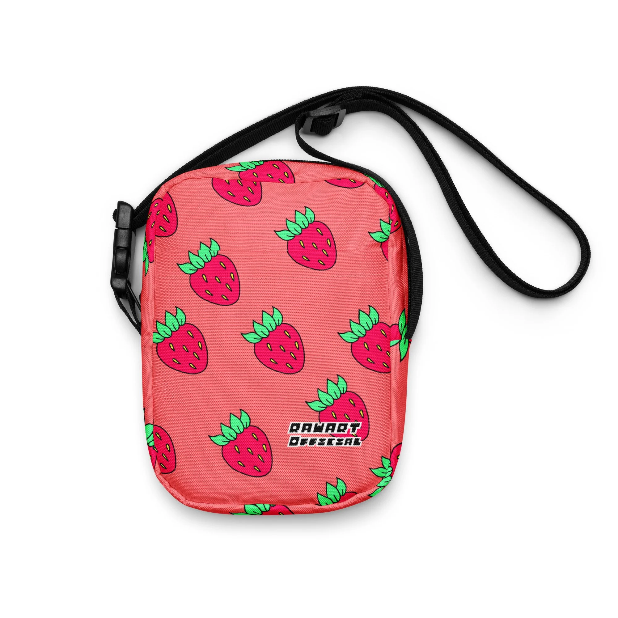 🍓💖 Strawberry Utility Crossbody Bag │ Y2K Cute Red Mini Satchel 🍓✨ - POP ARTIST @RAWARTOFFICIAL