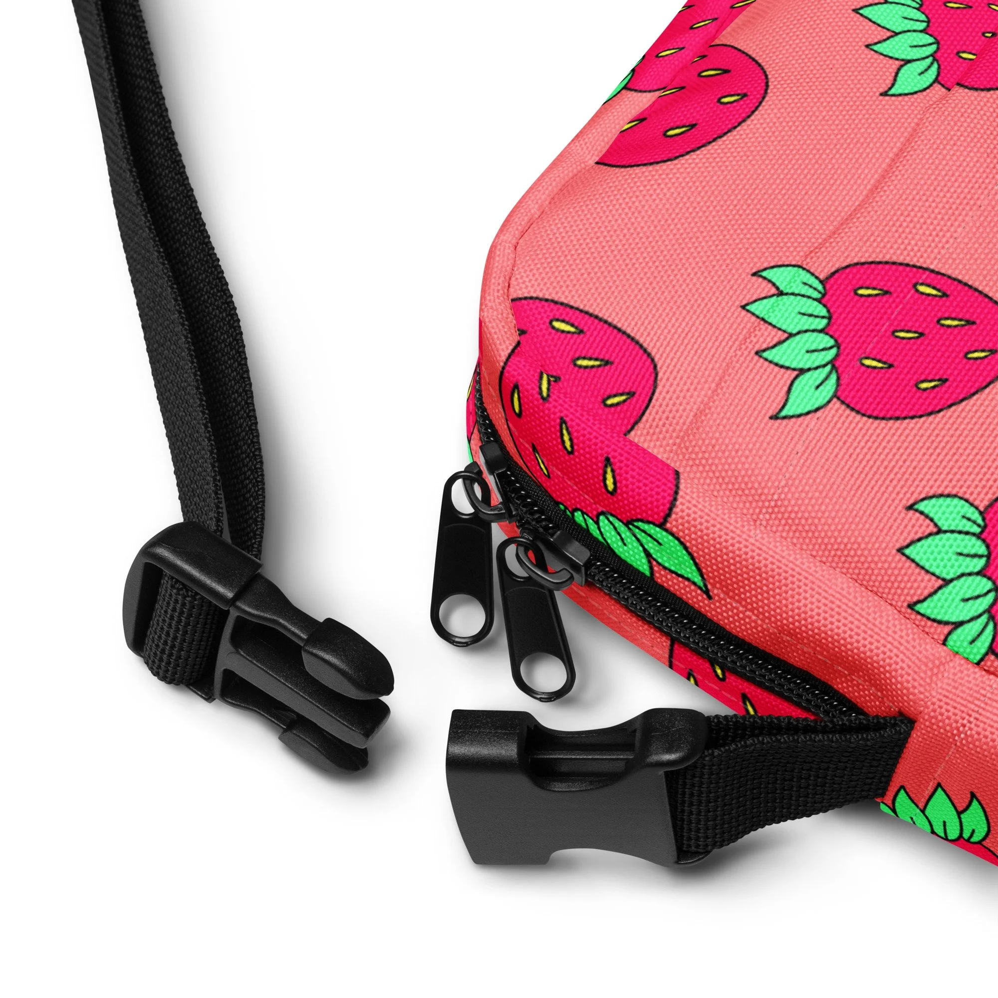🍓💖 Strawberry Utility Crossbody Bag │ Y2K Cute Red Mini Satchel 🍓✨ - POP ARTIST @RAWARTOFFICIAL
