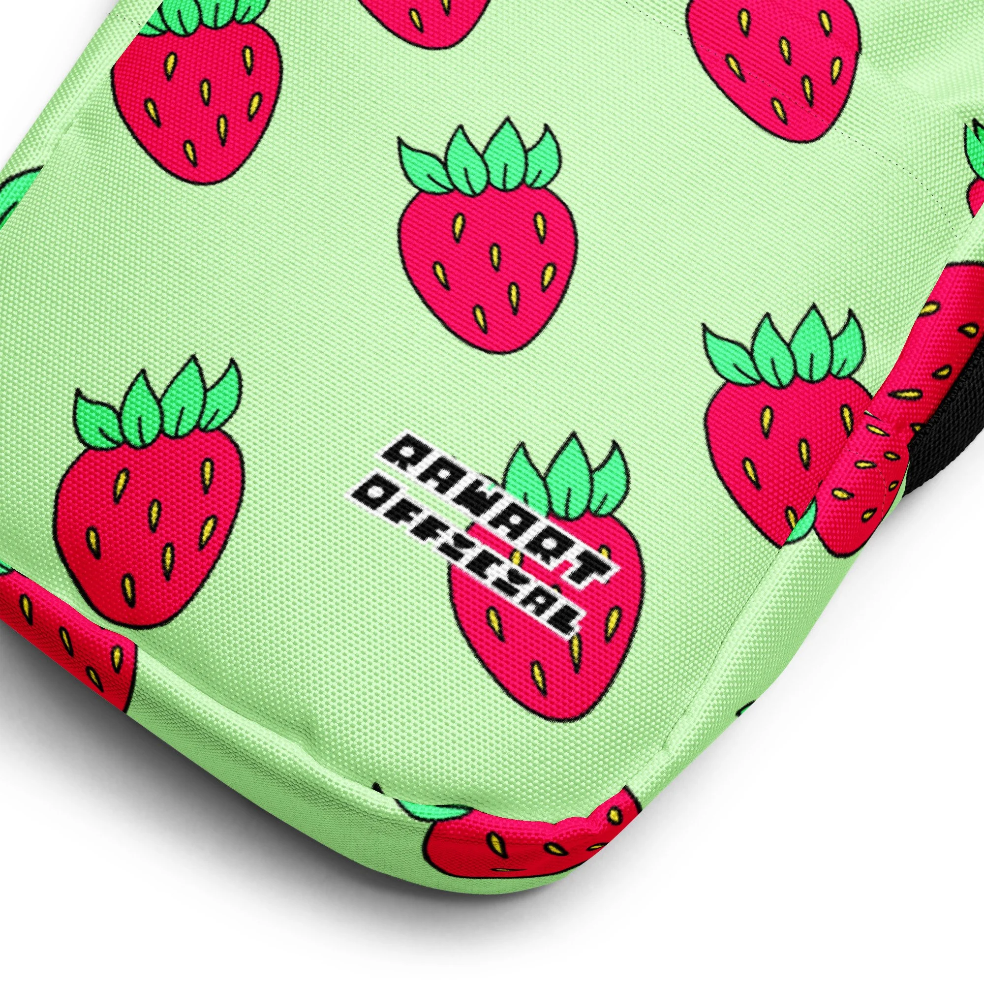 Fresh Strawberry Y2K Crossbody Bag – Water-Resistant Mini Utility Pouch for Festivals & Travel - POP ARTIST @RAWARTOFFICIAL