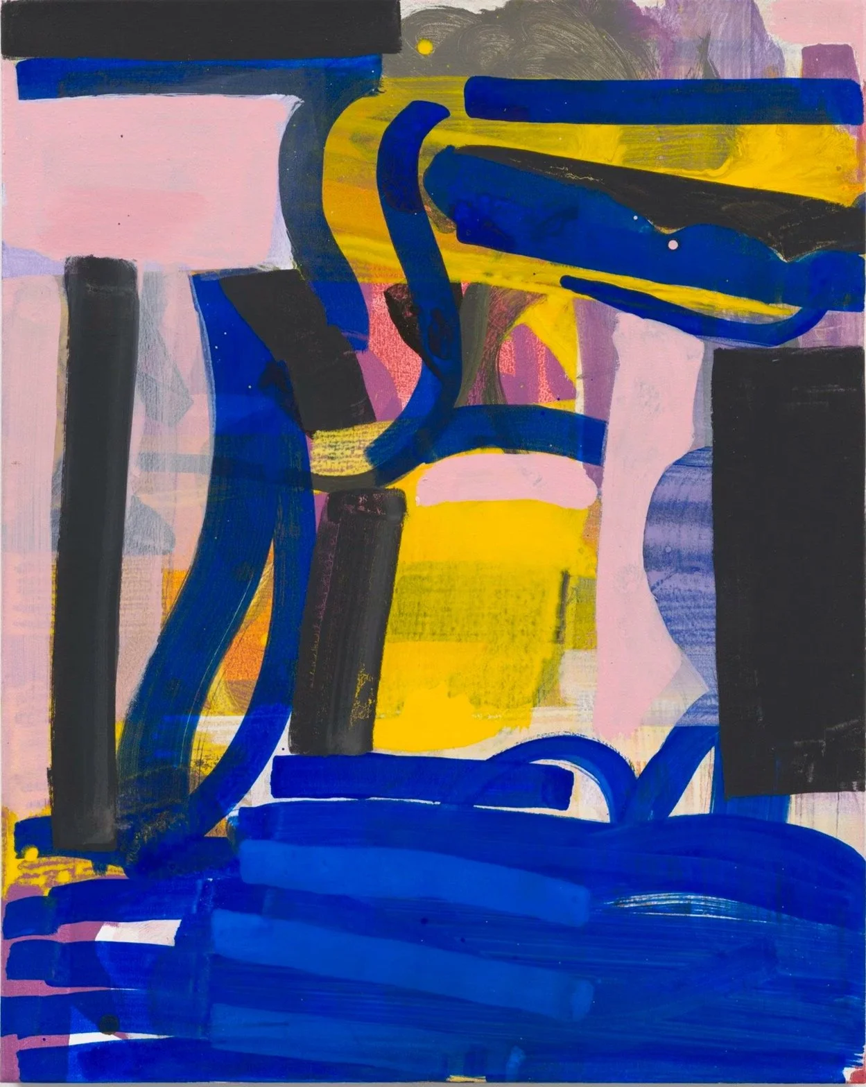 Sarah Heinemann "DL" 2025, acrylic and oil on canvas, 30" x 24" 
