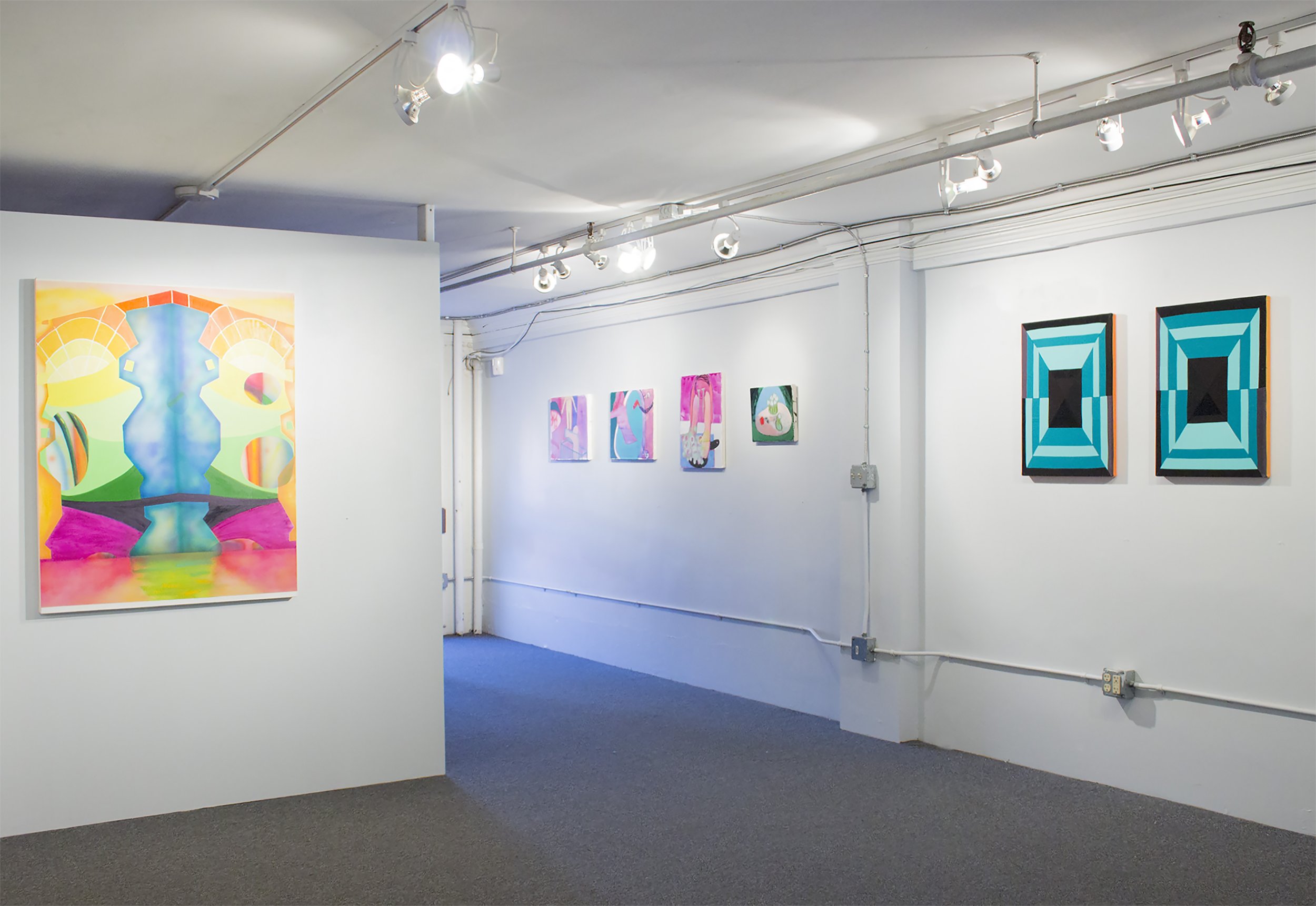 Installation View: Catherine Haggarty, Emily Stark-Menneg, Paolo Arao