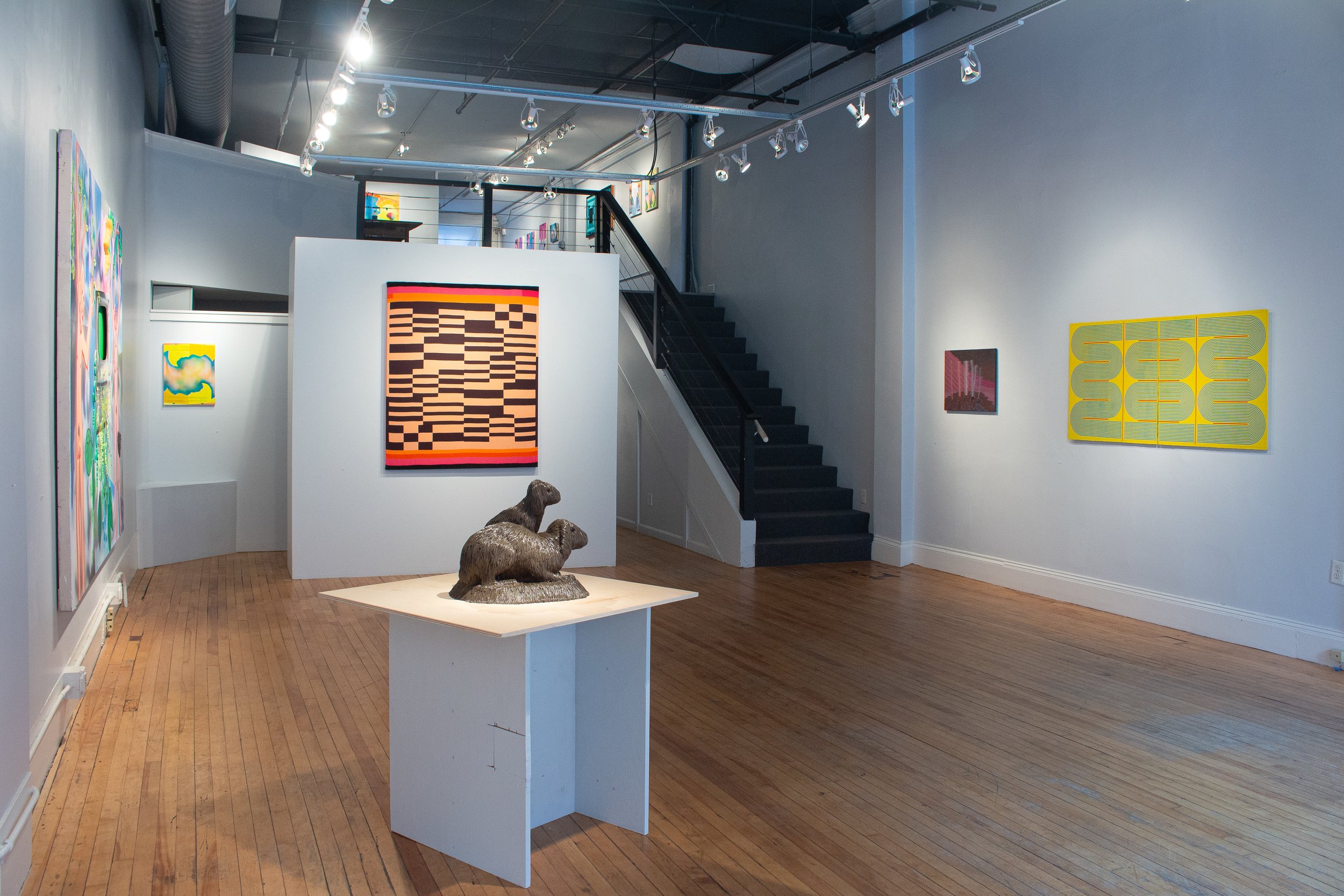 Installation View: Emily Stark-Menneg, Catherine Haggarty, Paolo Arao, Carl D'Alvia, Jen Hitchings, Elise Ferguson