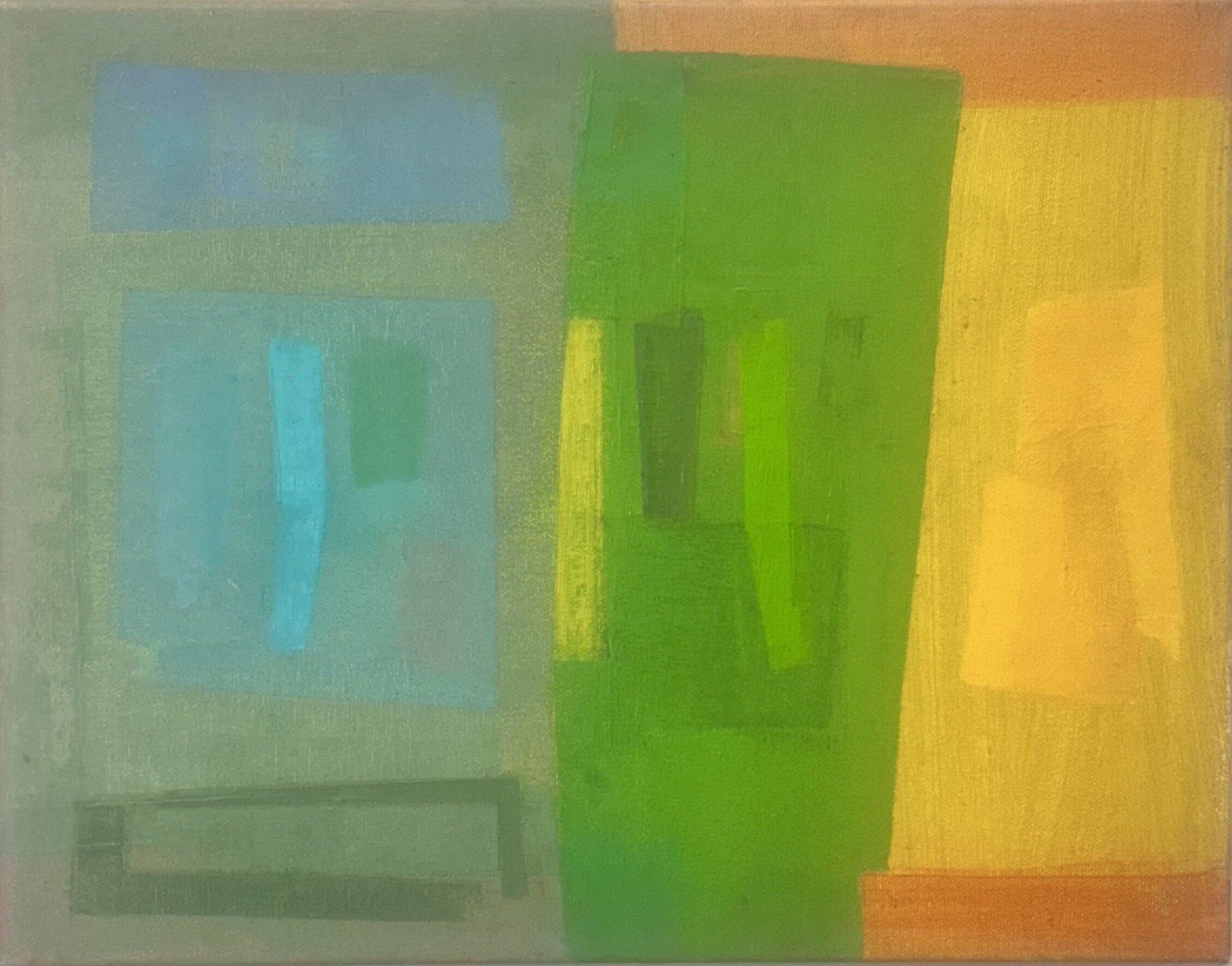 Steve Hicks "Bathers, XIX" 2025, oil on canvas, 11" x 14"
