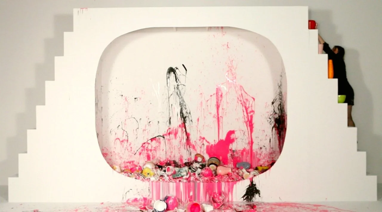 Kate Gilmore "Love ‘Em, Leave ‘Em" 2013,    
video, duration 1.01.03
