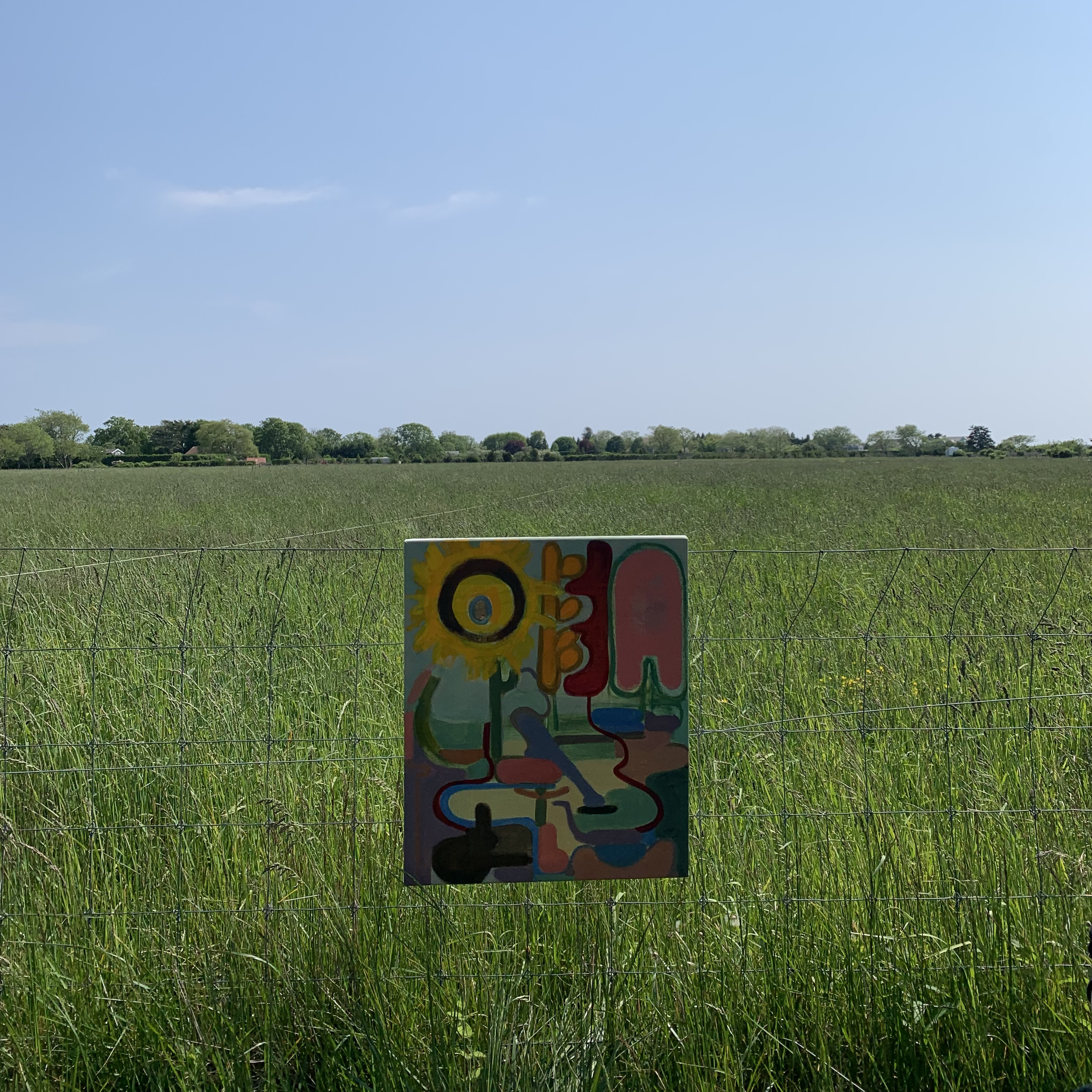 Elizabeth Hazan "Field 125" 2022, oil on canvas, 24" x 20" in Bridgehampton, NY