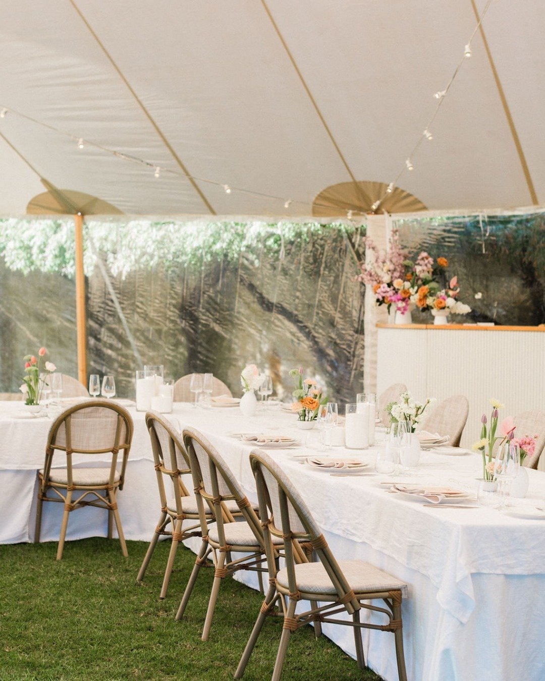 We&rsquo;re ready when you are&hellip; 🥂
ㅤ
We loved creating this sit down reception at last year&rsquo;s Swan Valley Wedding Open Day.
ㅤ
A reminder that if you&rsquo;re hoping to secure your Sperry Tent or furniture hire for the 2024/2025 summer we