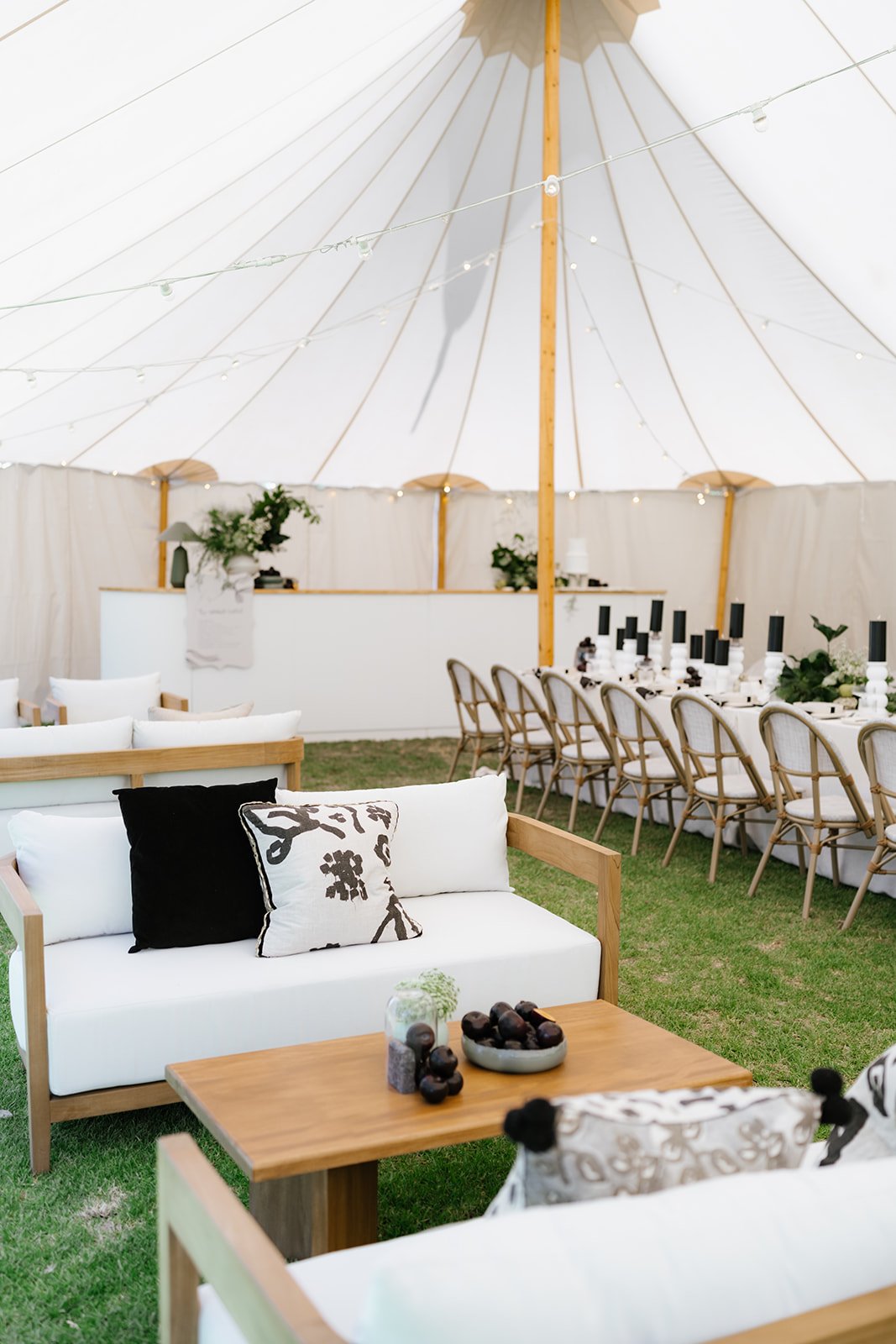 Lounge Furniture under the Sperry Tent
