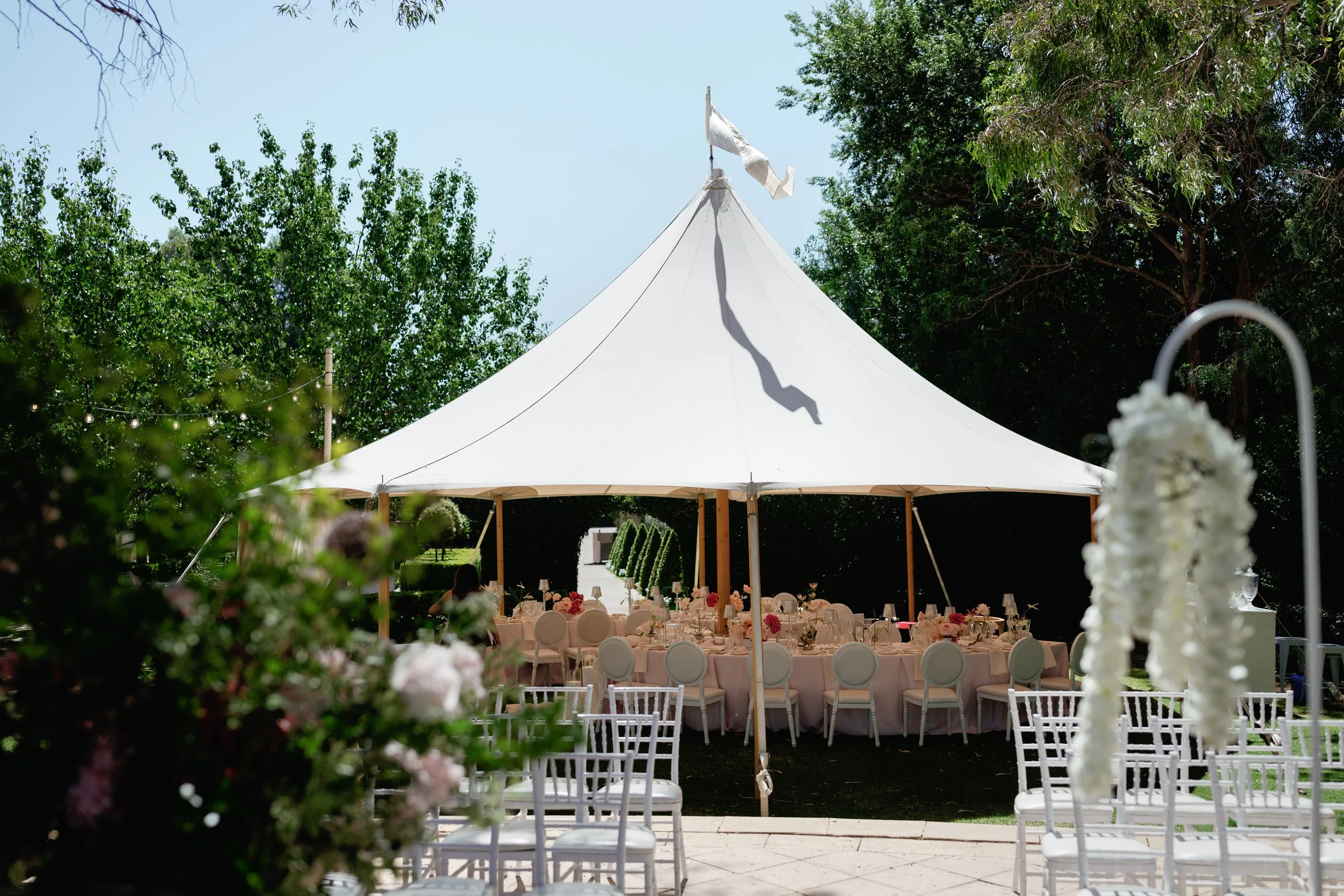 Outdoor Wedding Tent Set Up
