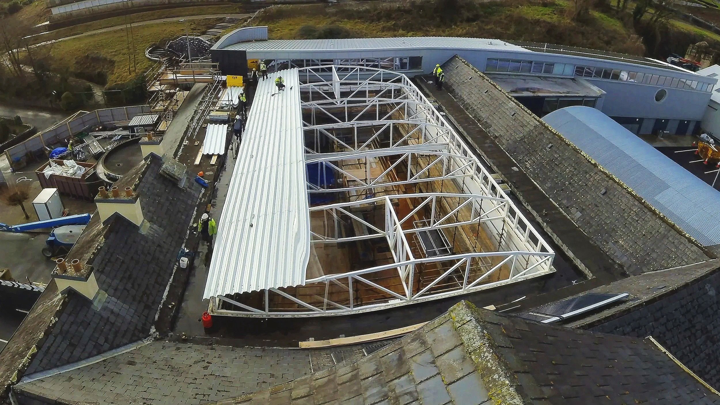 Time-lapse of roof replacement works at Foynes Flying Boat Museum