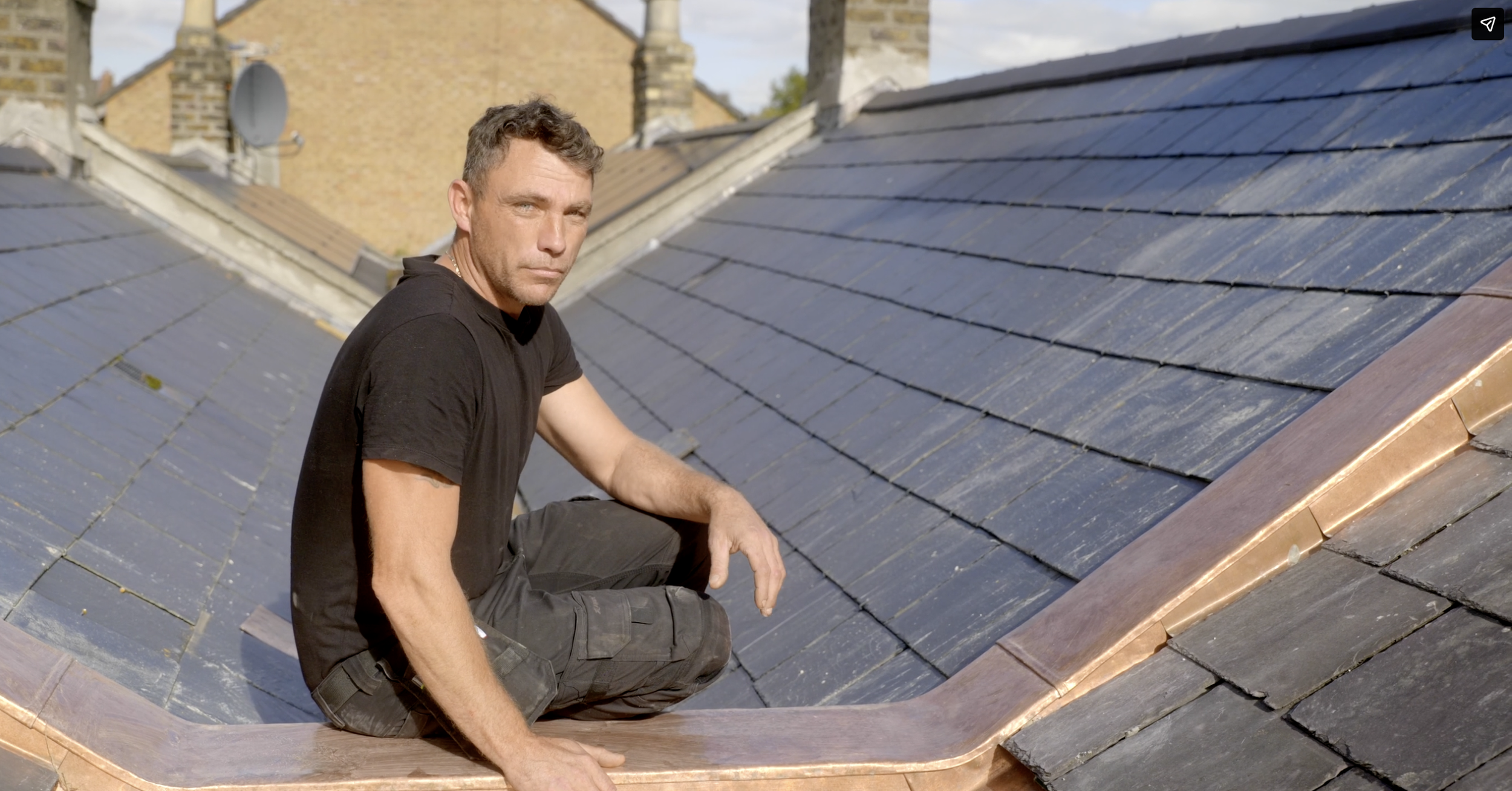 Philip Edwards of Heritage Roofing on a completed Georgian roof in Dublin