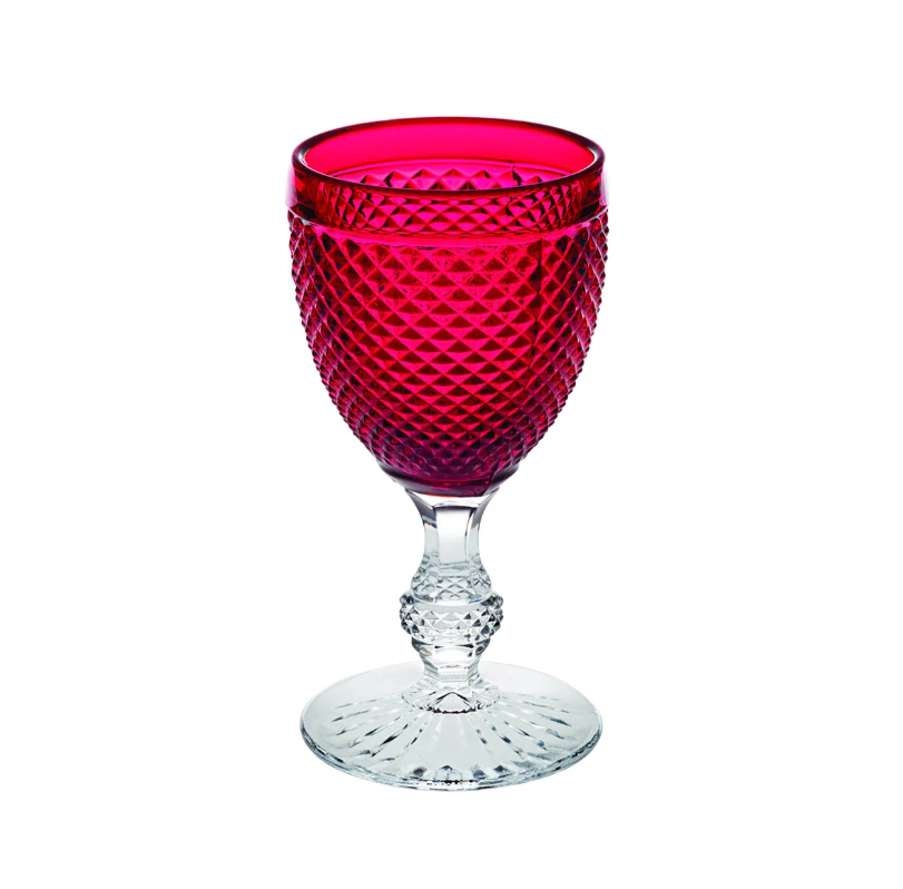 Bicos Bicolor Red Wine Goblet Set 4