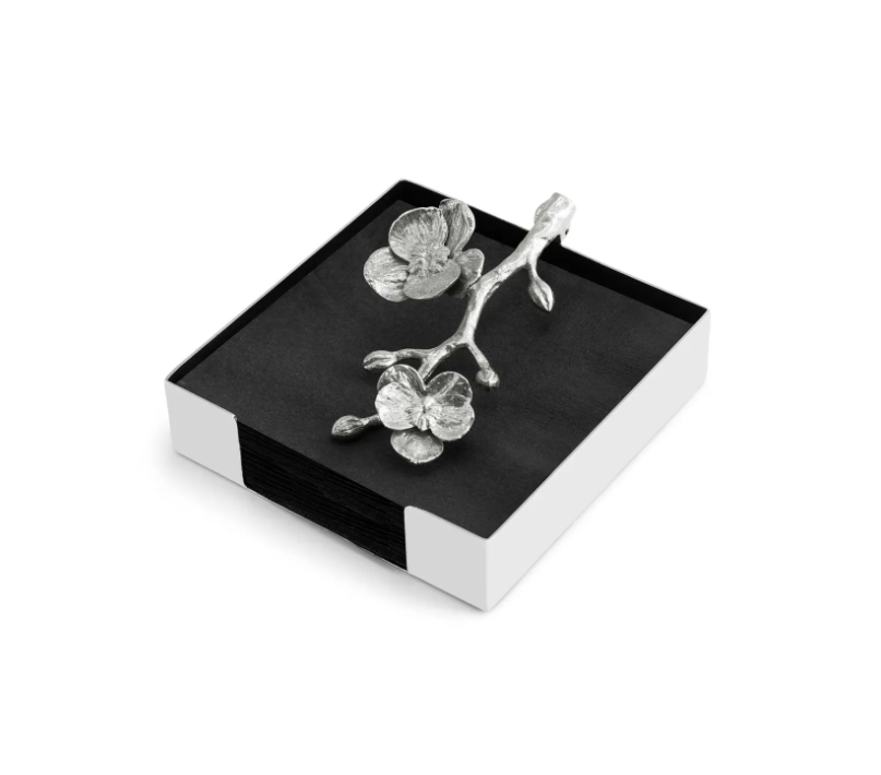 White Orchid Napkin Holder